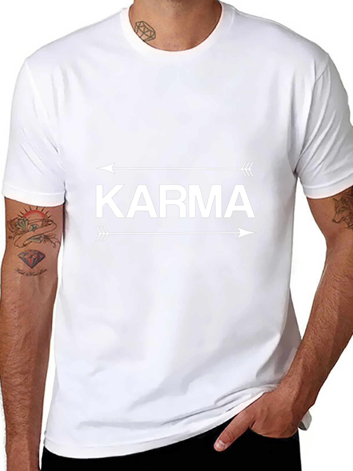Karma Arrow Graphic Tee - Unisex Black T-Shirt