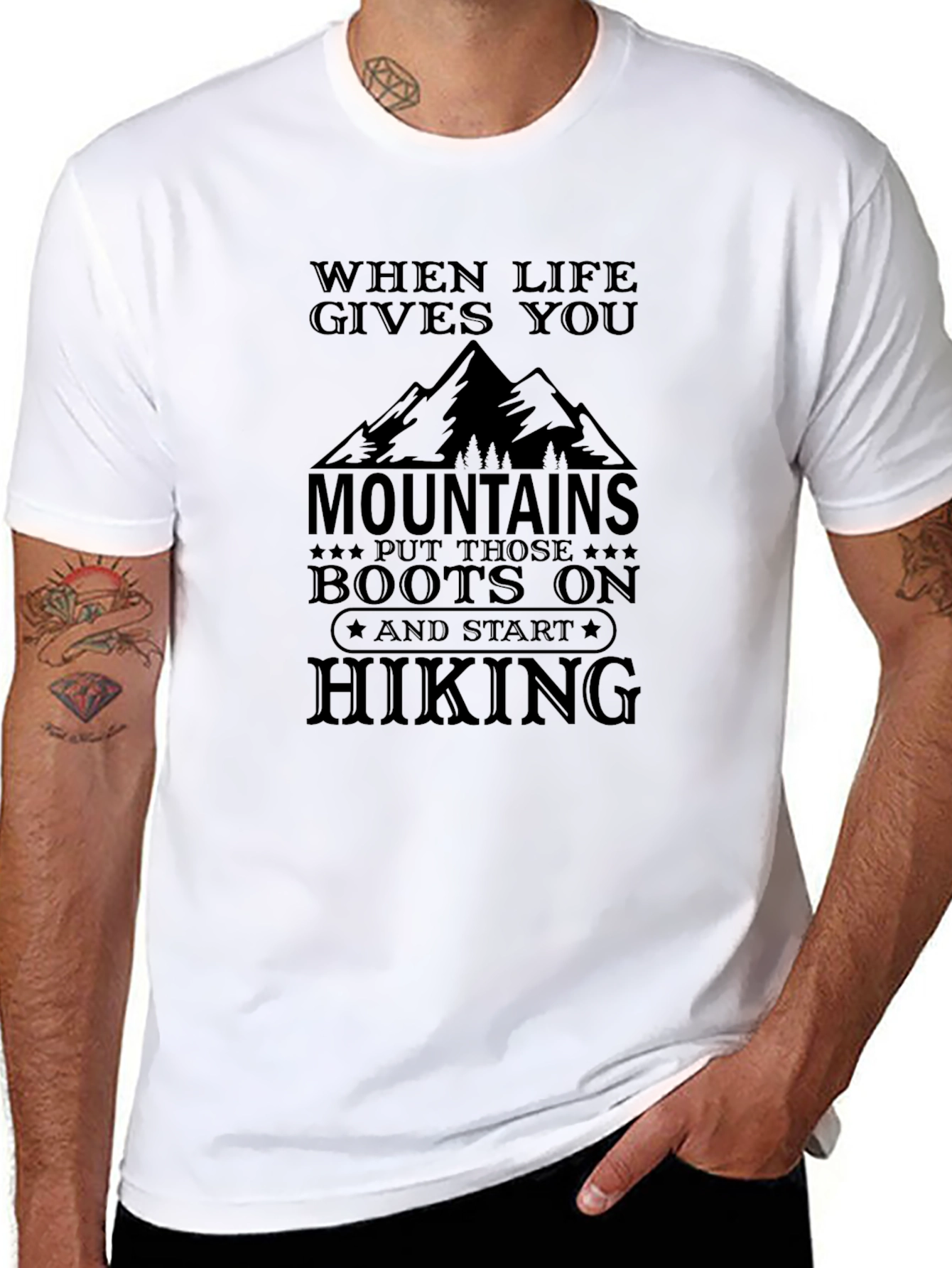 Mountain Hiking Graphic T-Shirt - Adventure Ready
