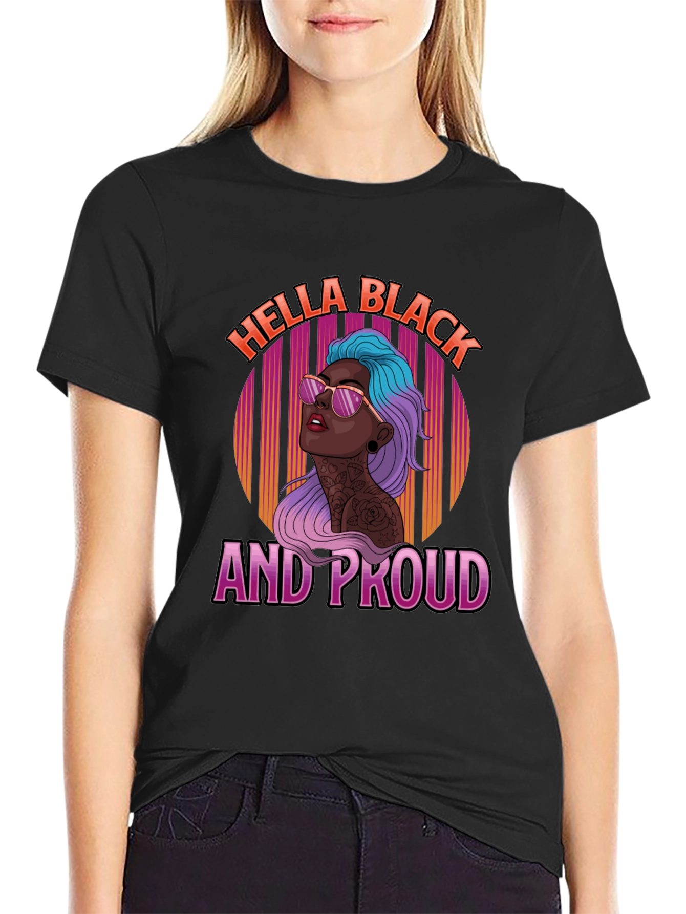 Hella Black and Proud Graphic T-Shirt