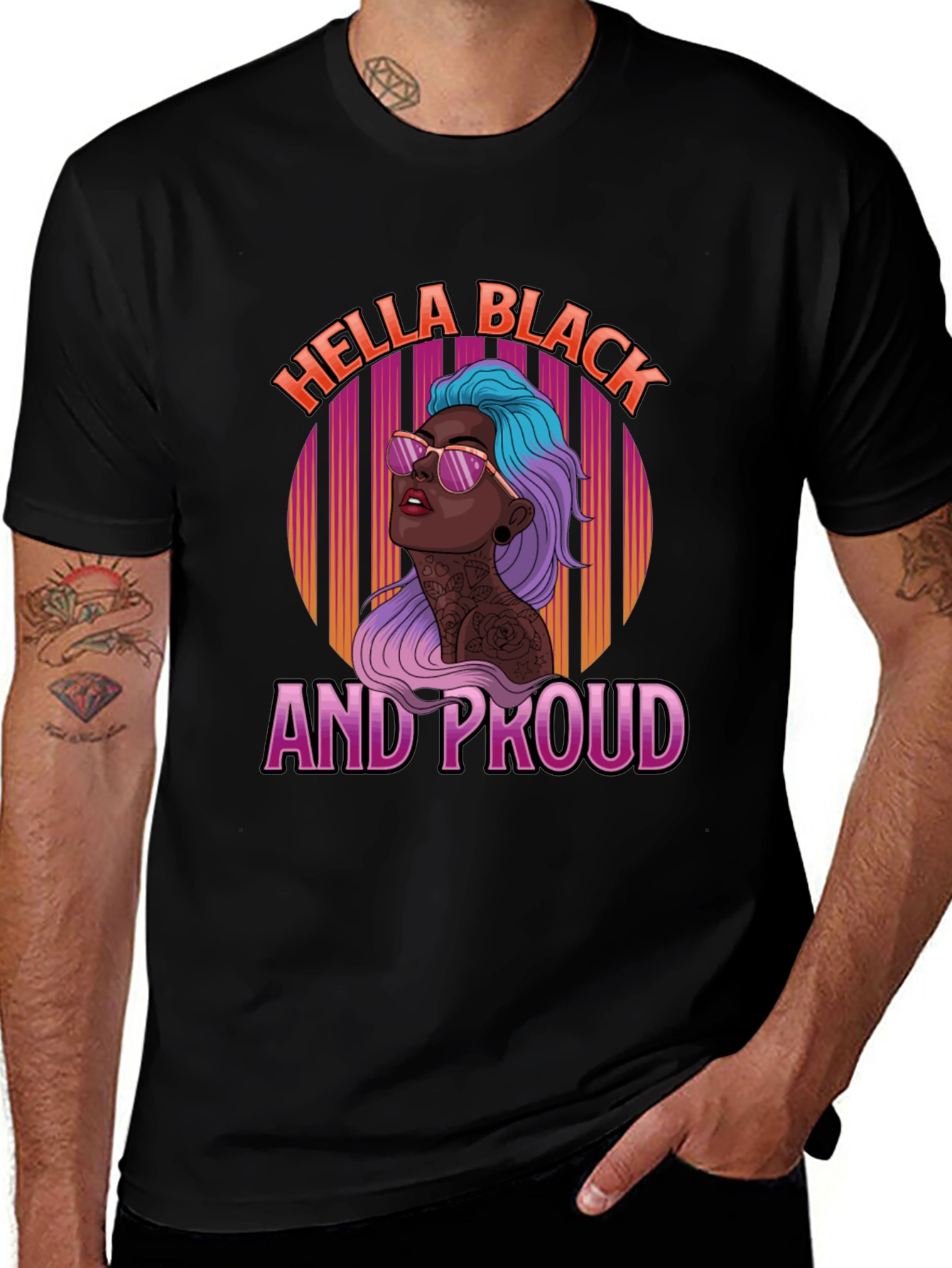 Hella Black and Proud Graphic T-Shirt