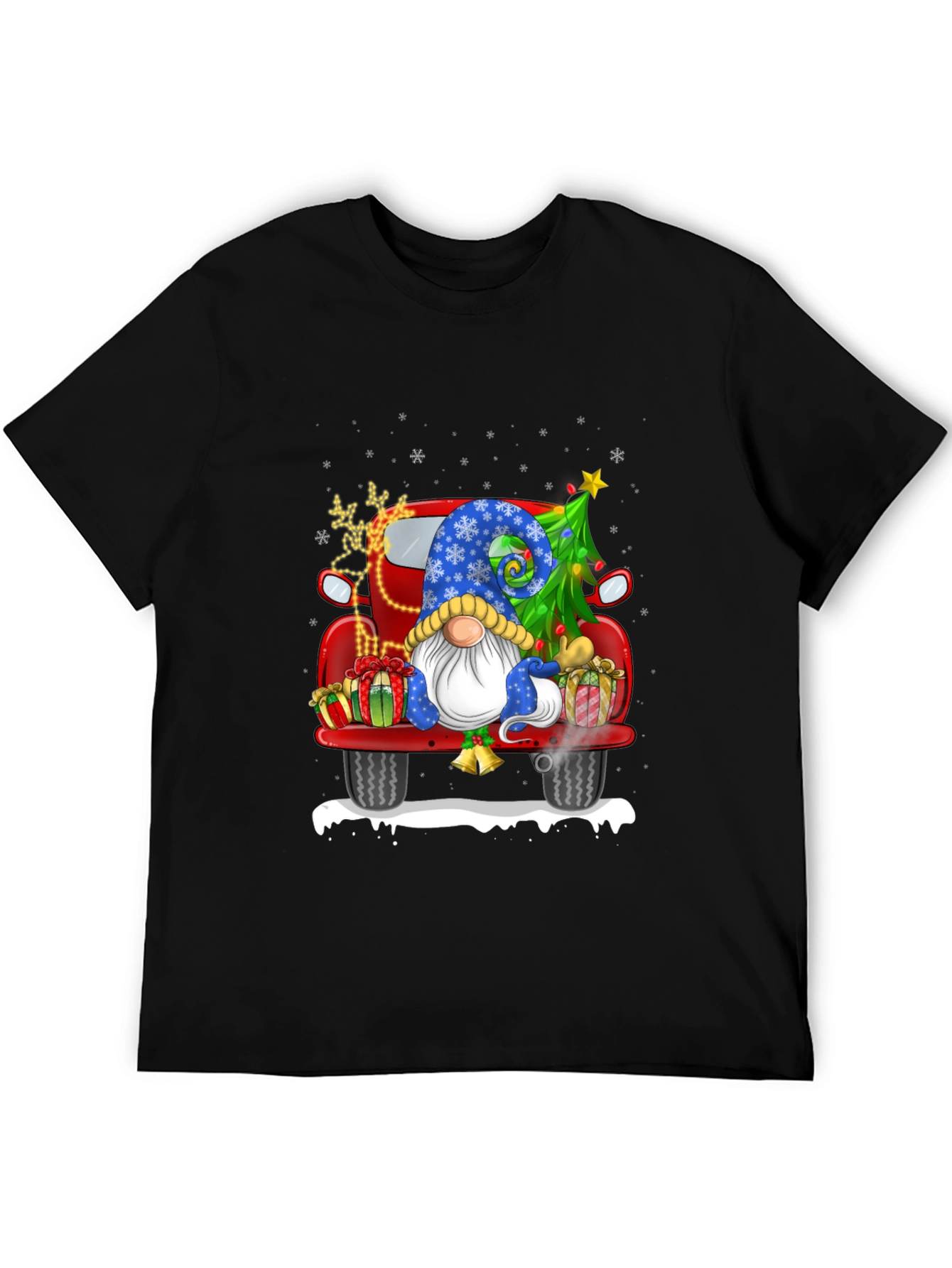 Festive Christmas Gnome Truck T-Shirt