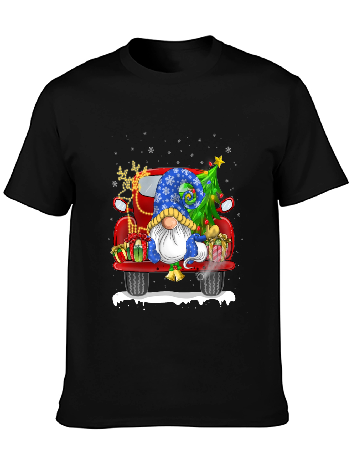 Festive Christmas Gnome Truck T-Shirt