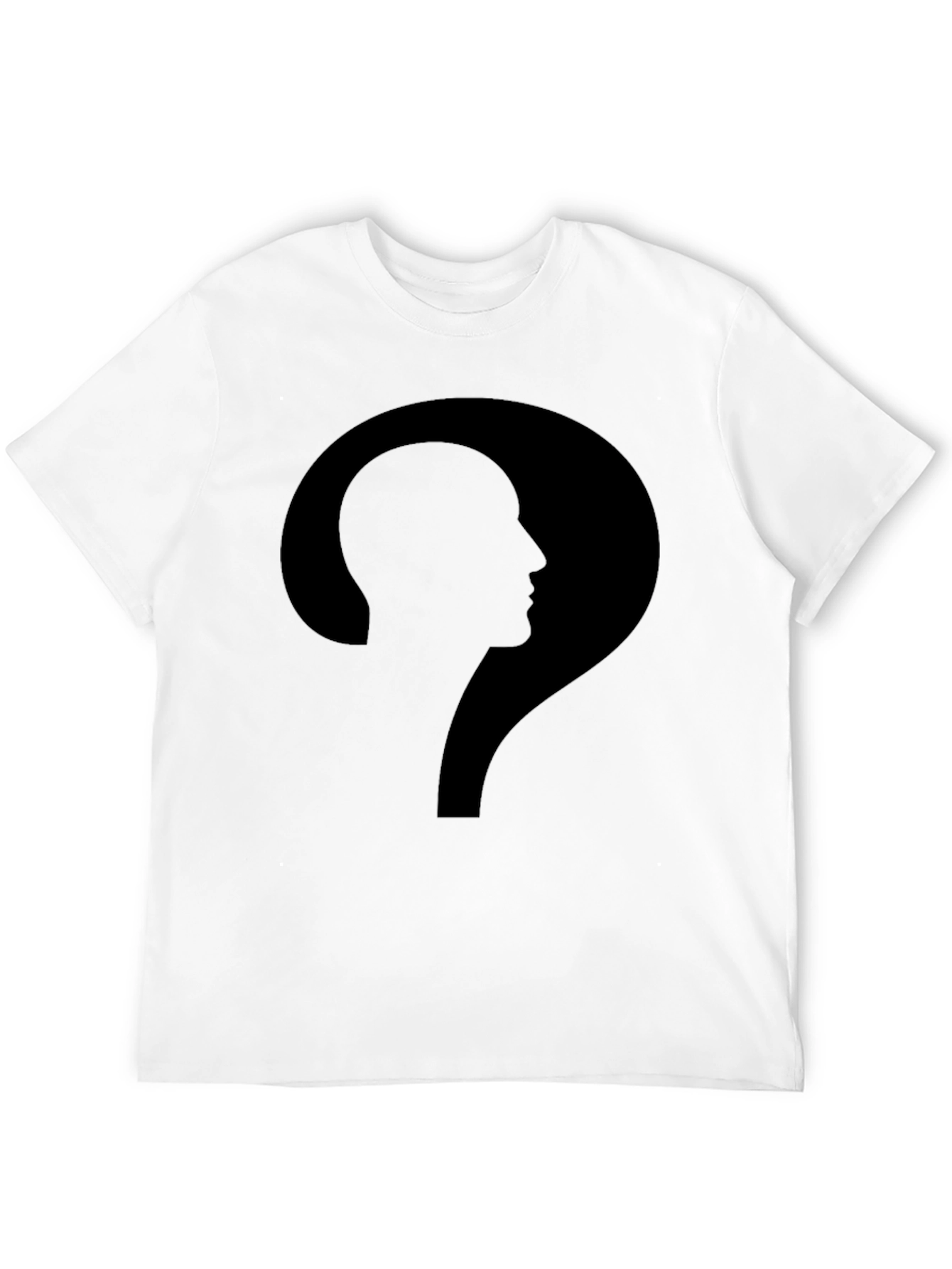 Intriguing Silhouette Question Mark Graphic T-Shirt
