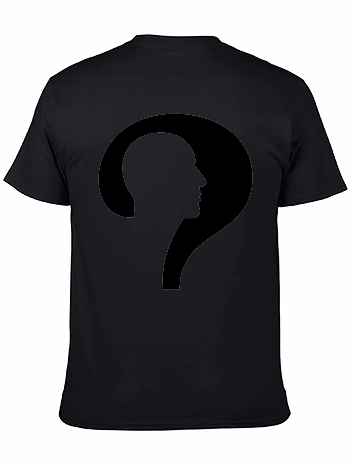 Intriguing Silhouette Question Mark Graphic T-Shirt