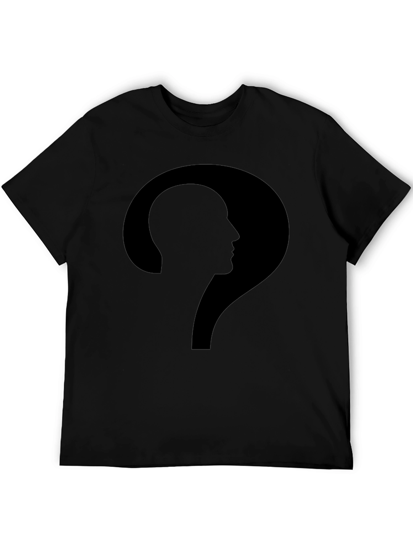 Intriguing Silhouette Question Mark Graphic T-Shirt