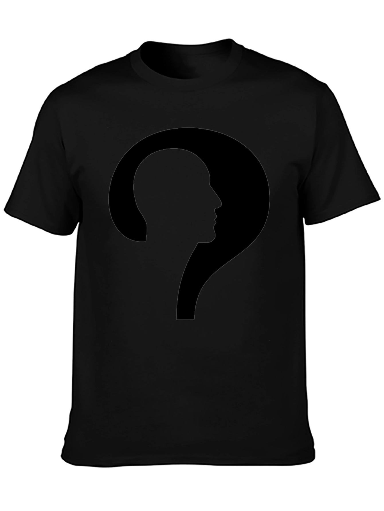Intriguing Silhouette Question Mark Graphic T-Shirt