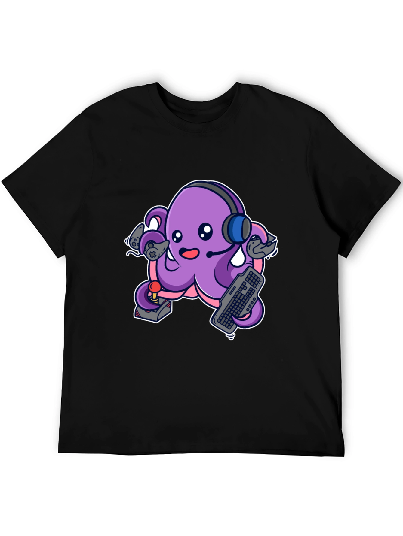 Gamer Octopus Graphic Tee - Cool Gaming T-Shirt
