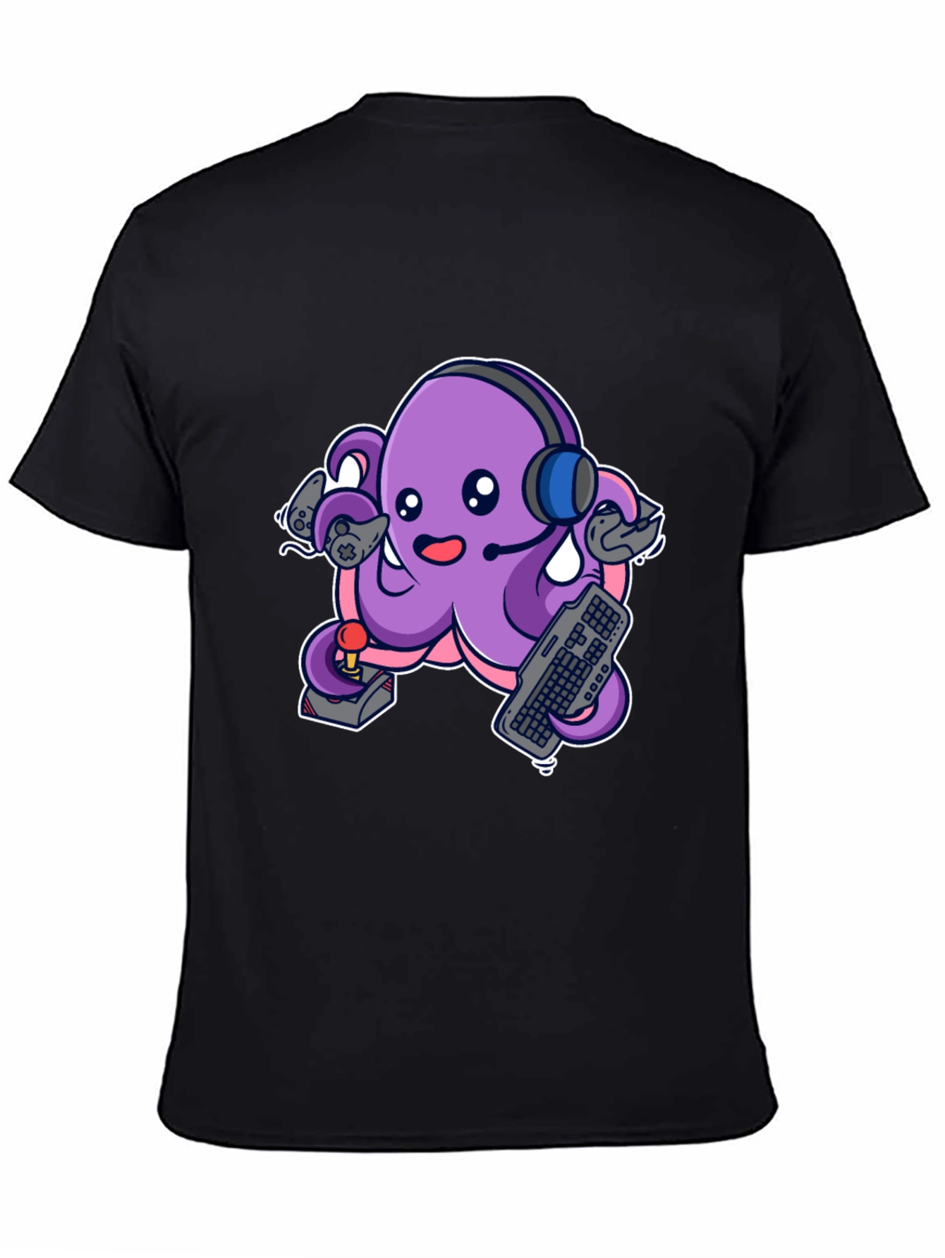 Gamer Octopus Graphic Tee - Cool Gaming T-Shirt