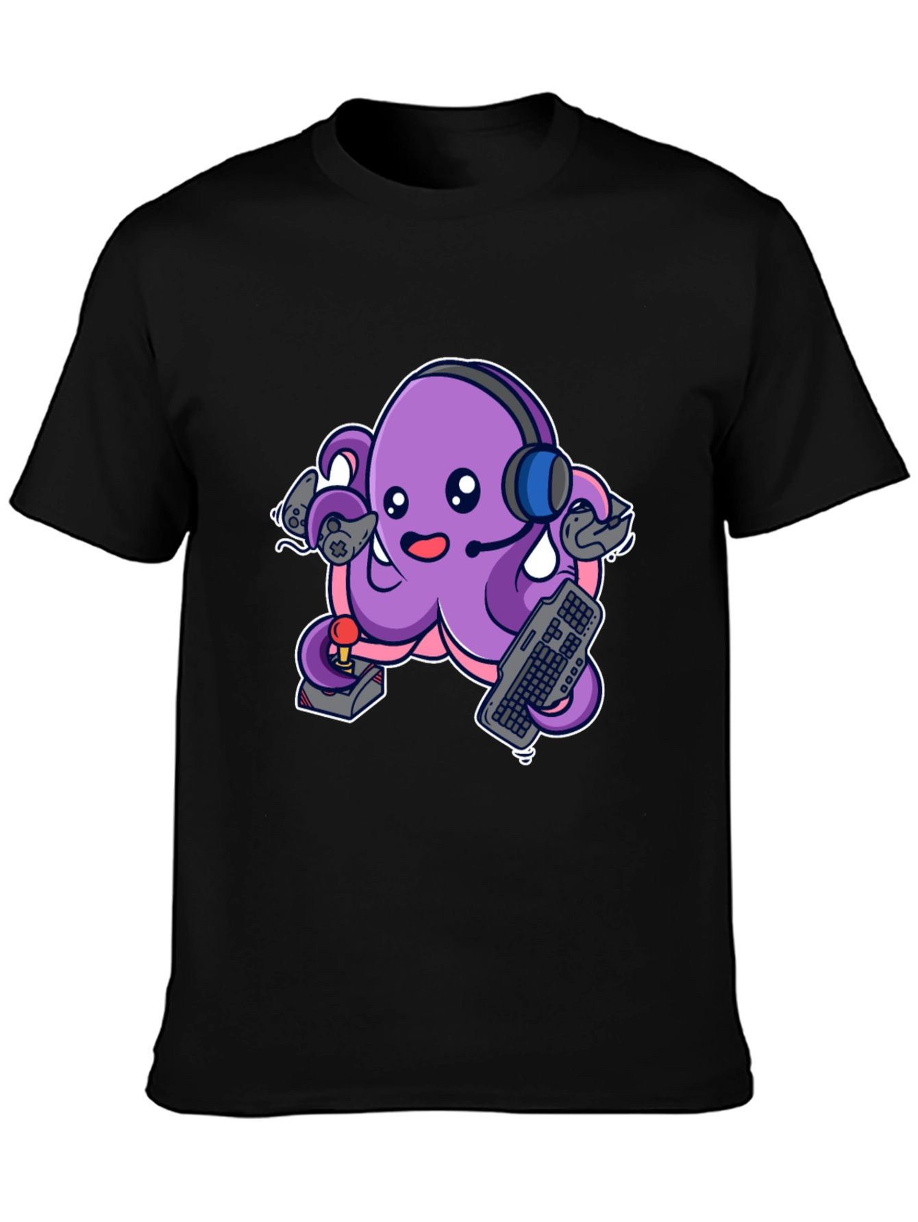 Gamer Octopus Graphic Tee - Cool Gaming T-Shirt
