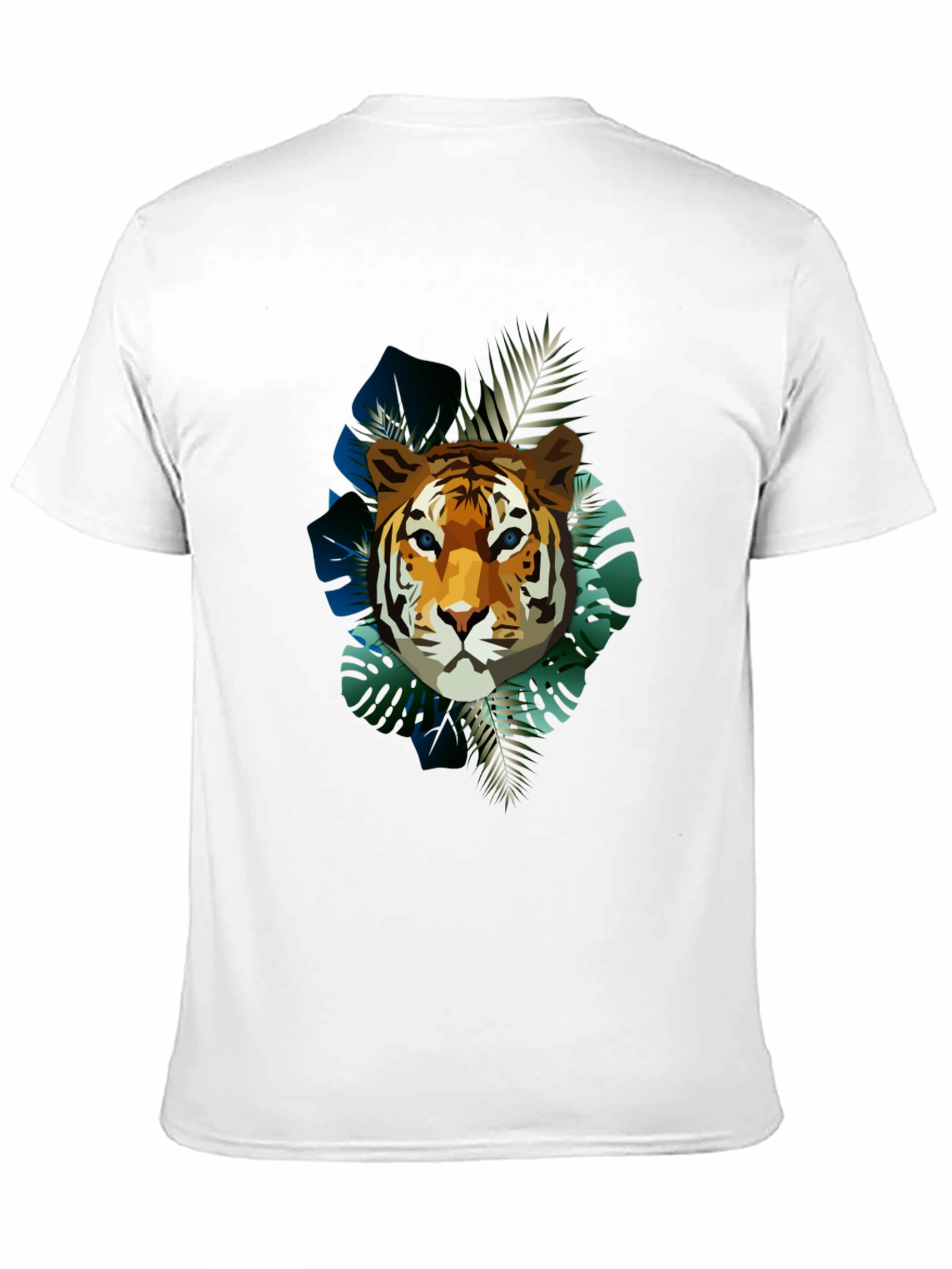 Tiger Graphic Print Mens Black T-Shirt