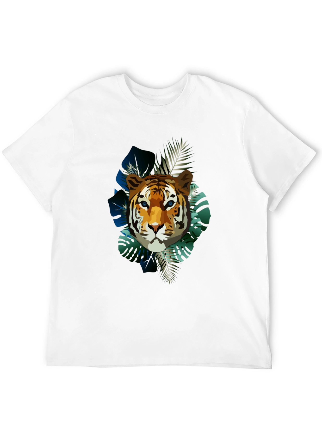 Tiger Graphic Print Mens Black T-Shirt