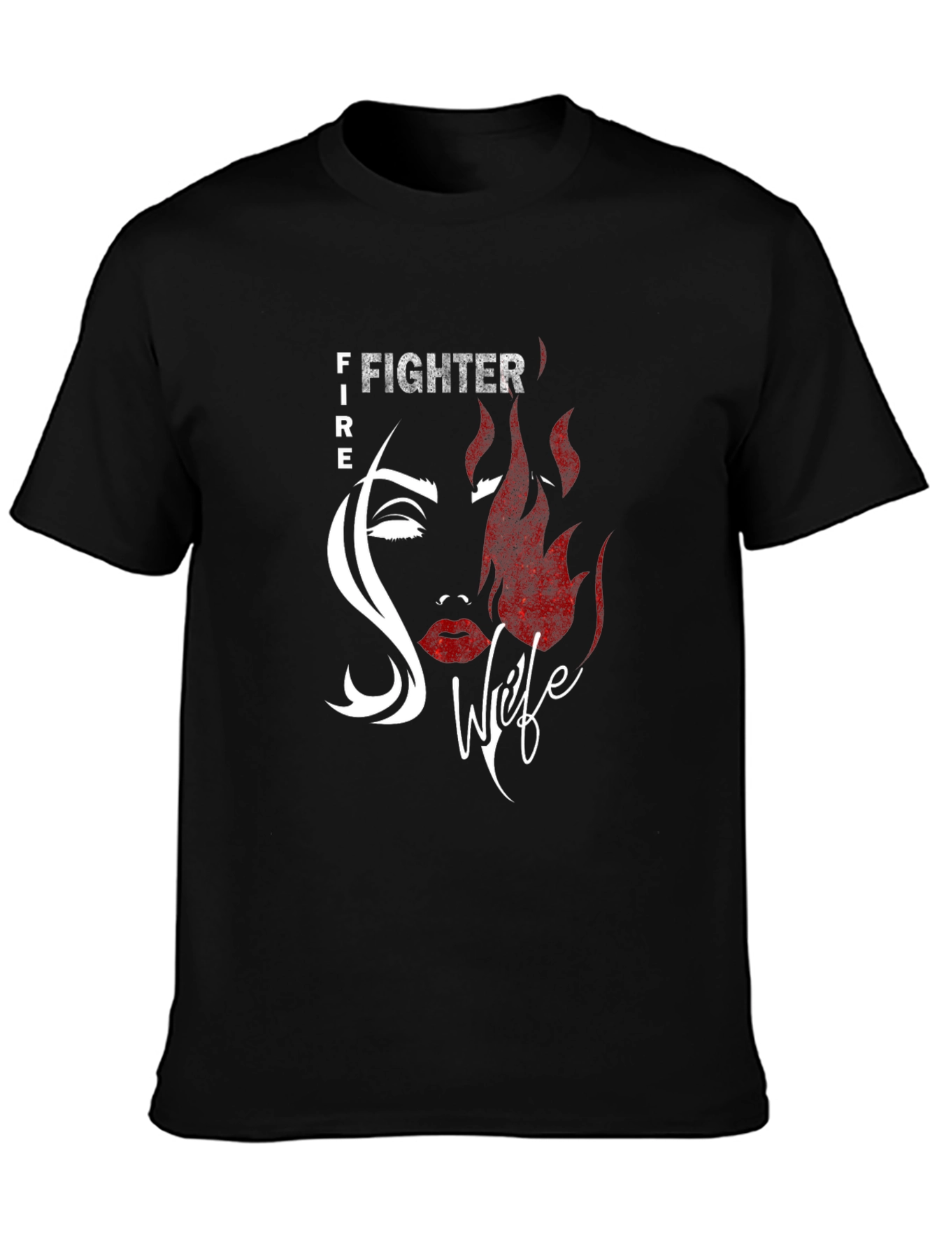 Firefighter Wife Graphic Tee - Black