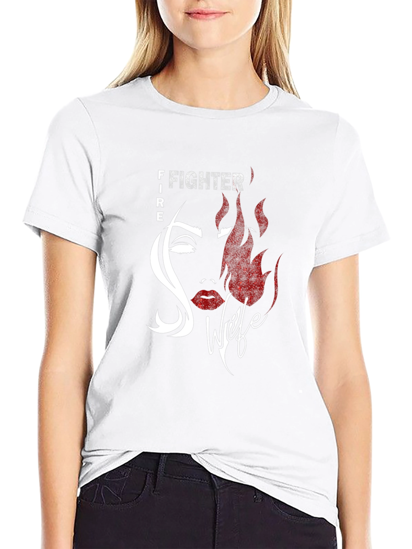 Firefighter Wife Graphic Tee - Black