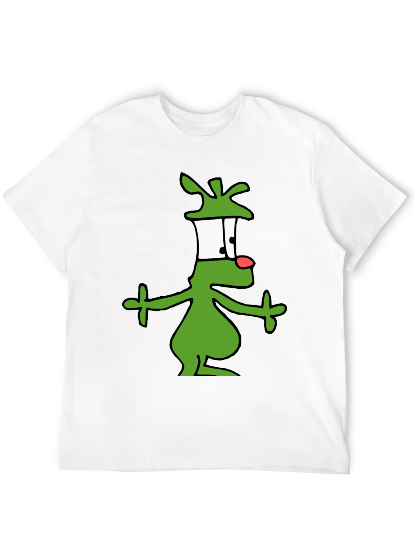 Cartoon Alien Graphic Black T-Shirt