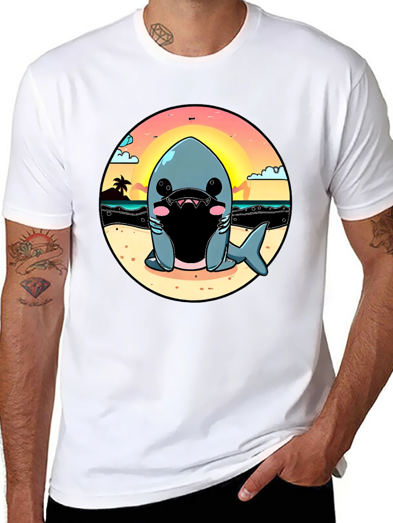 Cute Shark Beach T-Shirt