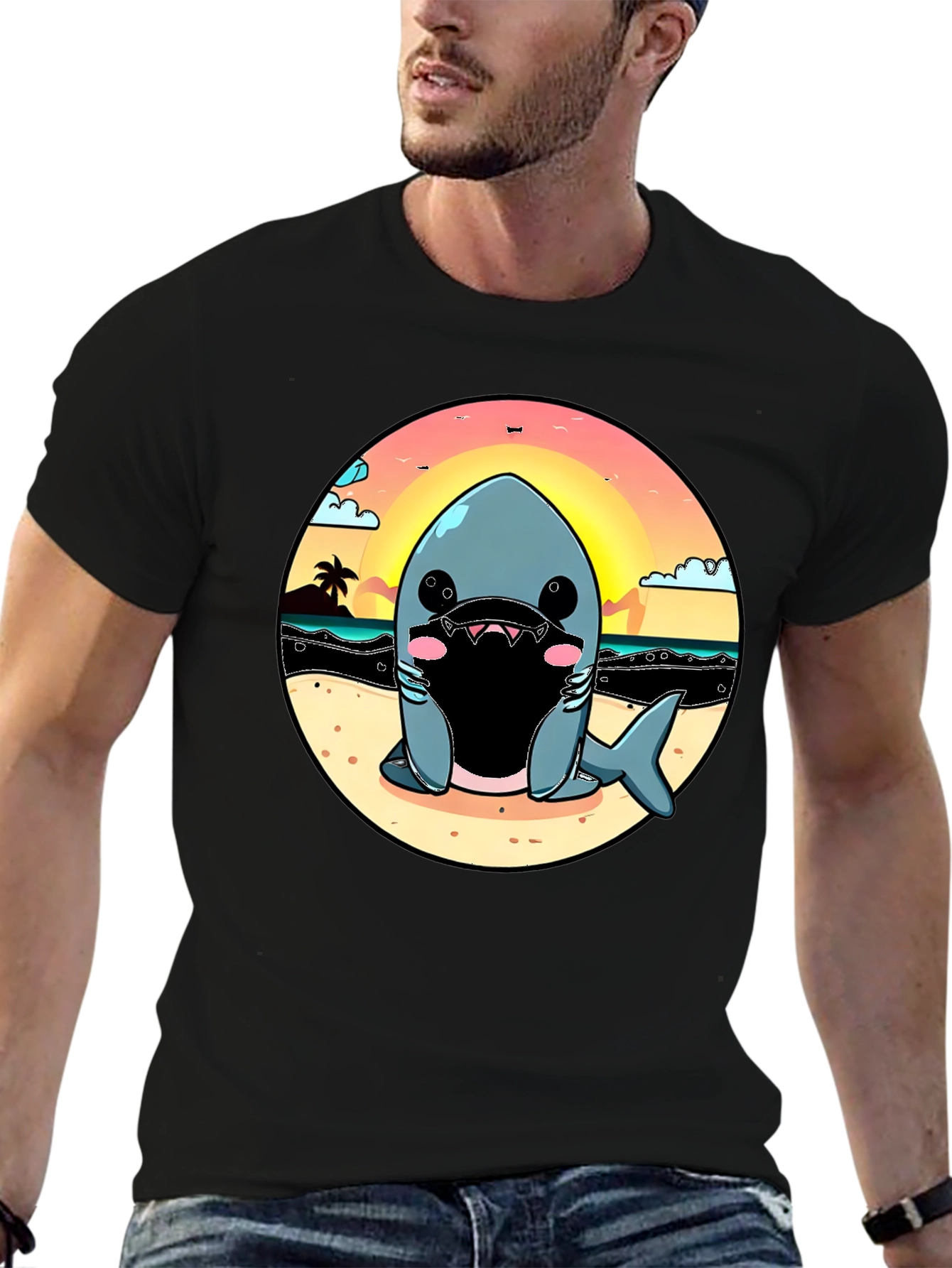 Cute Shark Beach T-Shirt