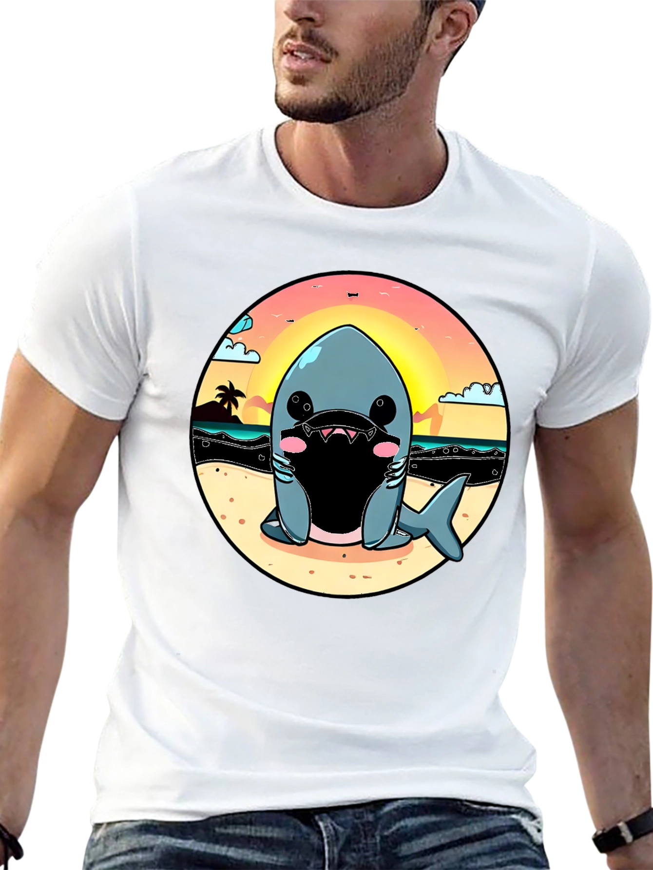 Cute Shark Beach T-Shirt