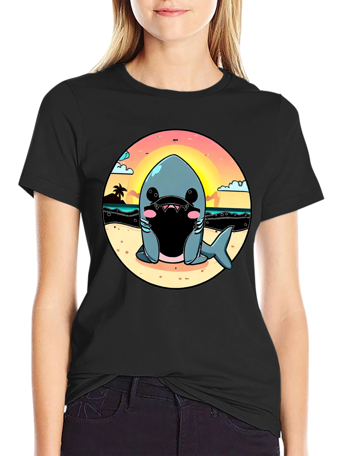 Cute Shark Beach T-Shirt