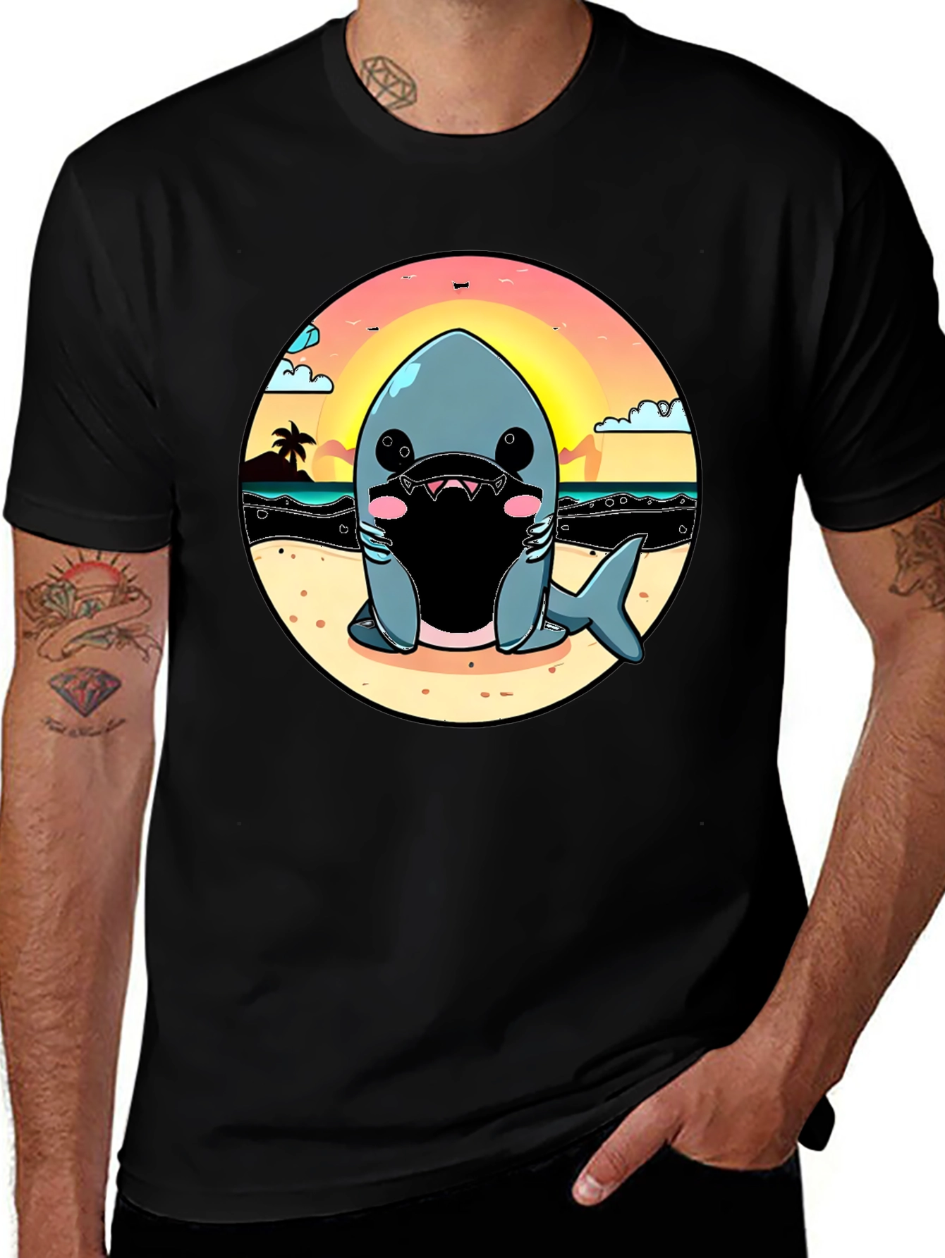 Cute Shark Beach T-Shirt