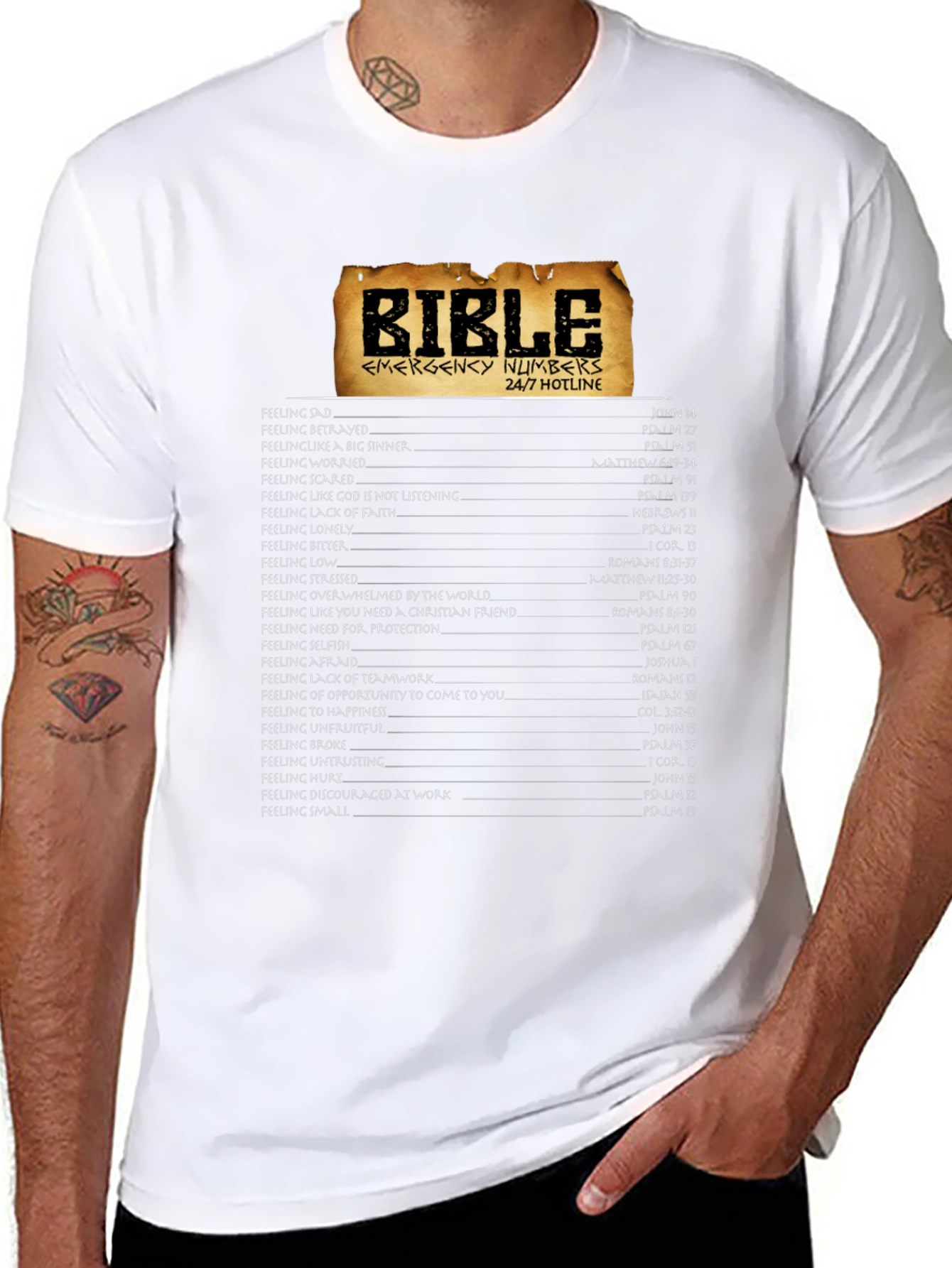 Bible Emergency Numbers 24/7 Hotline T-Shirt