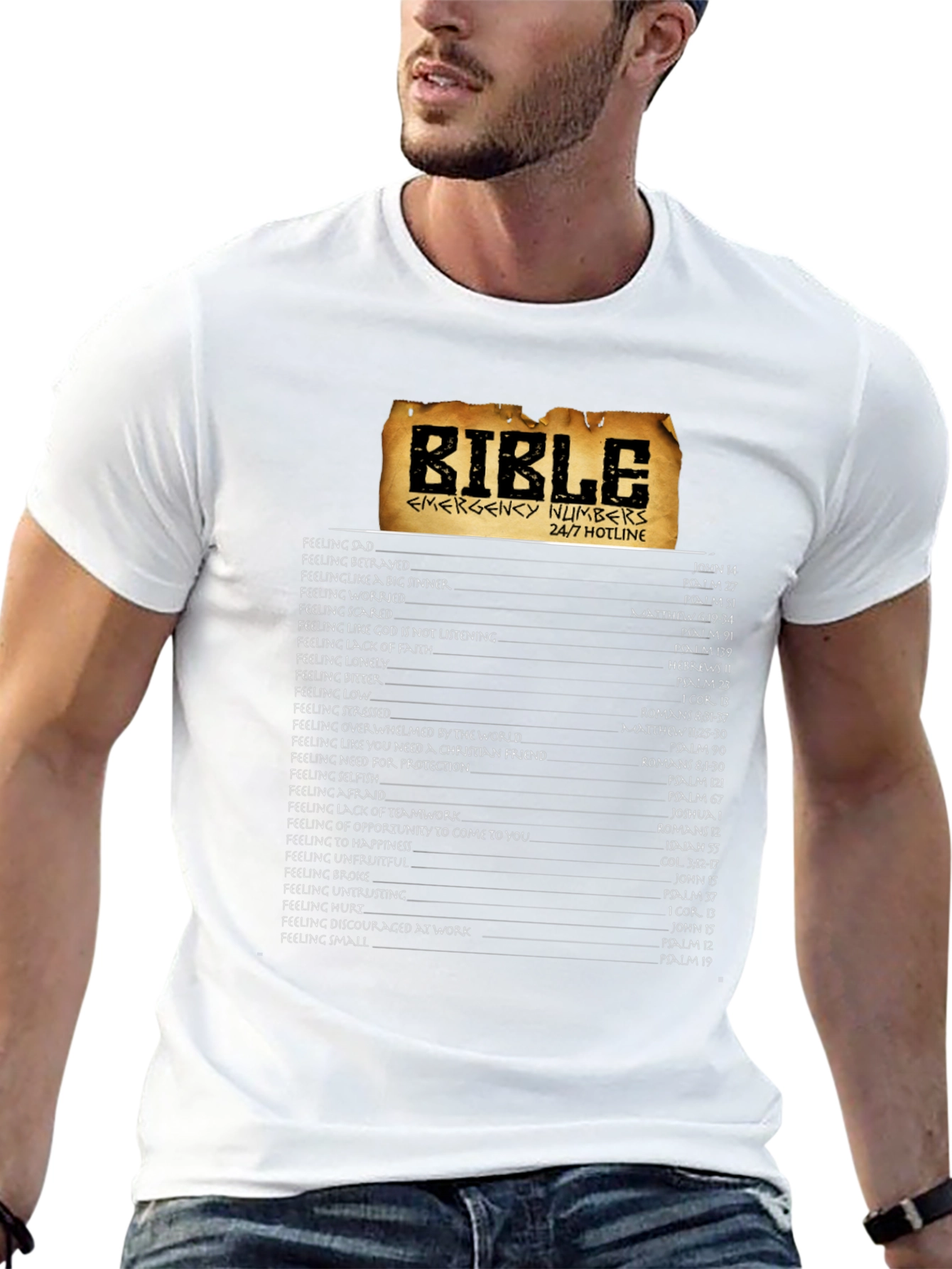 Bible Emergency Numbers 24/7 Hotline T-Shirt