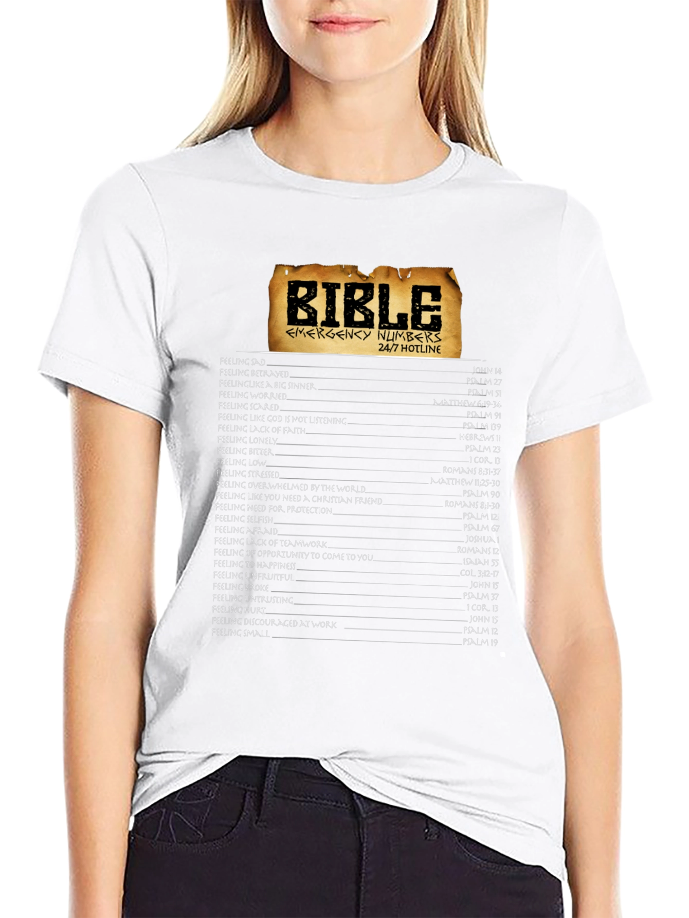 Bible Emergency Numbers 24/7 Hotline T-Shirt