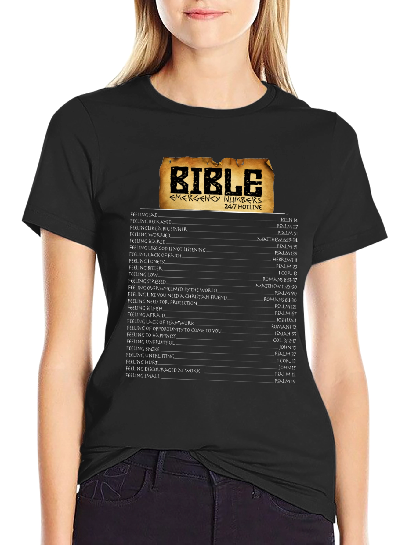 Bible Emergency Numbers 24/7 Hotline T-Shirt