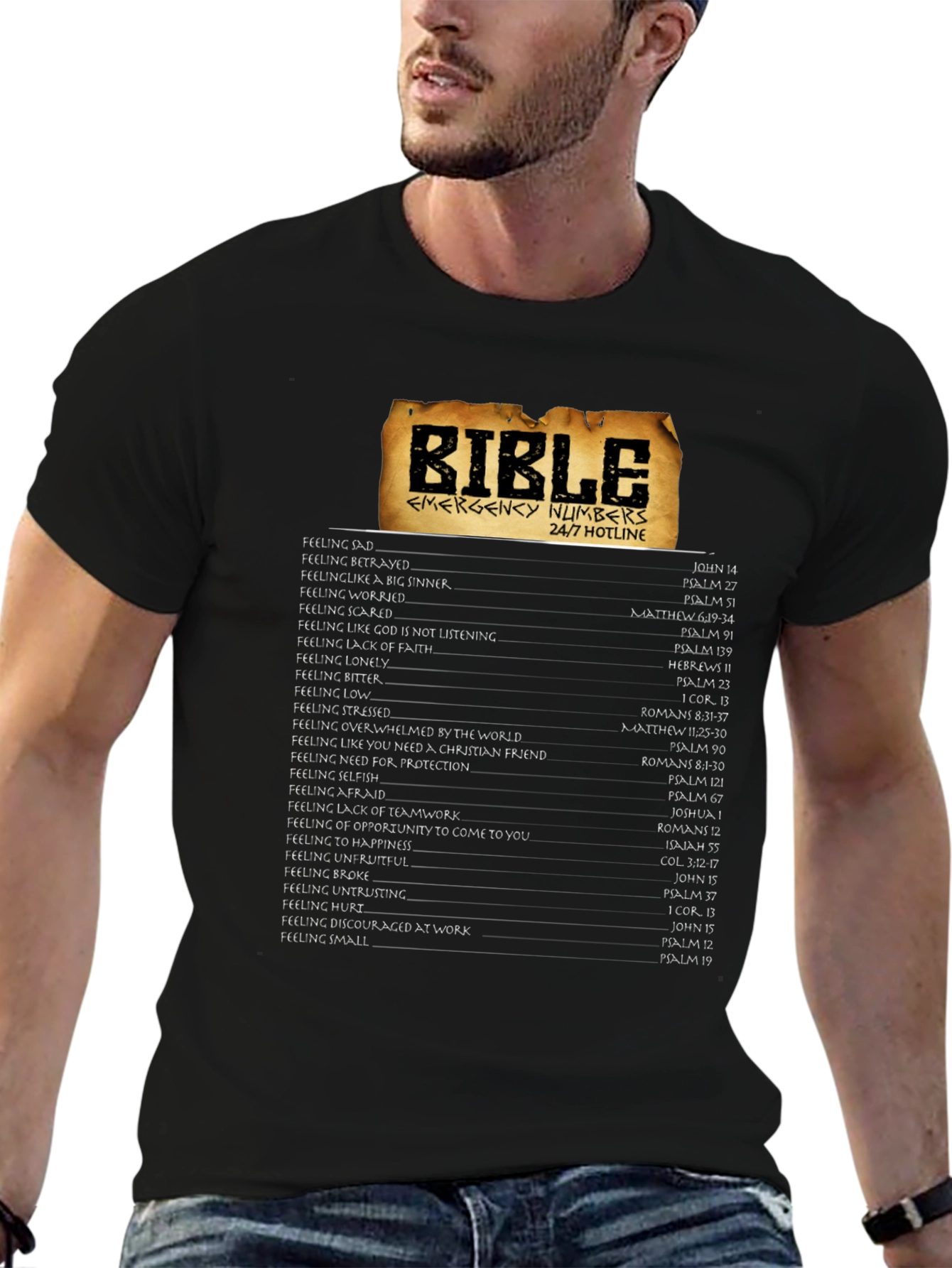 Bible Emergency Numbers 24/7 Hotline T-Shirt