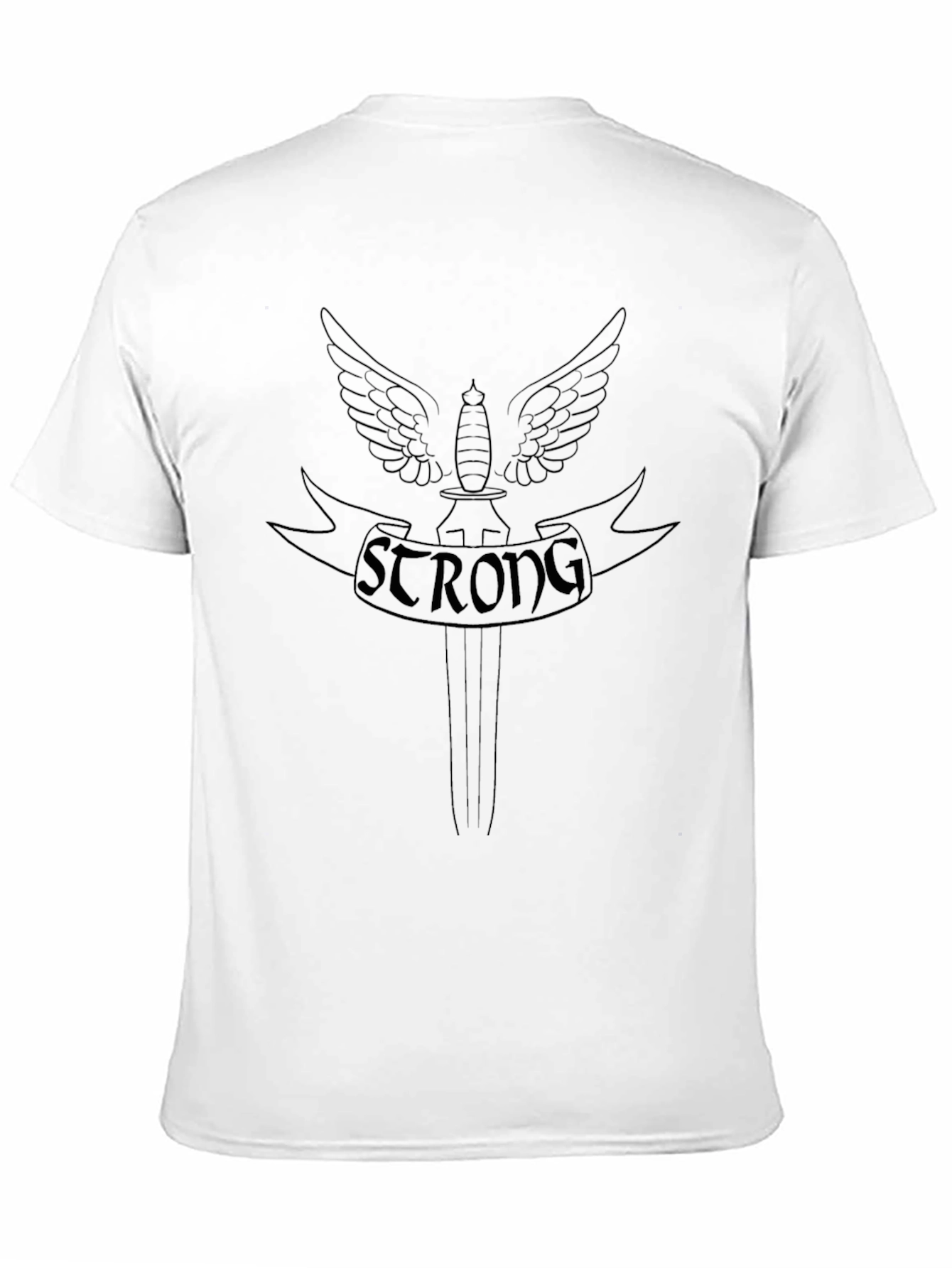Strong Sword and Wings Graphic Tee
