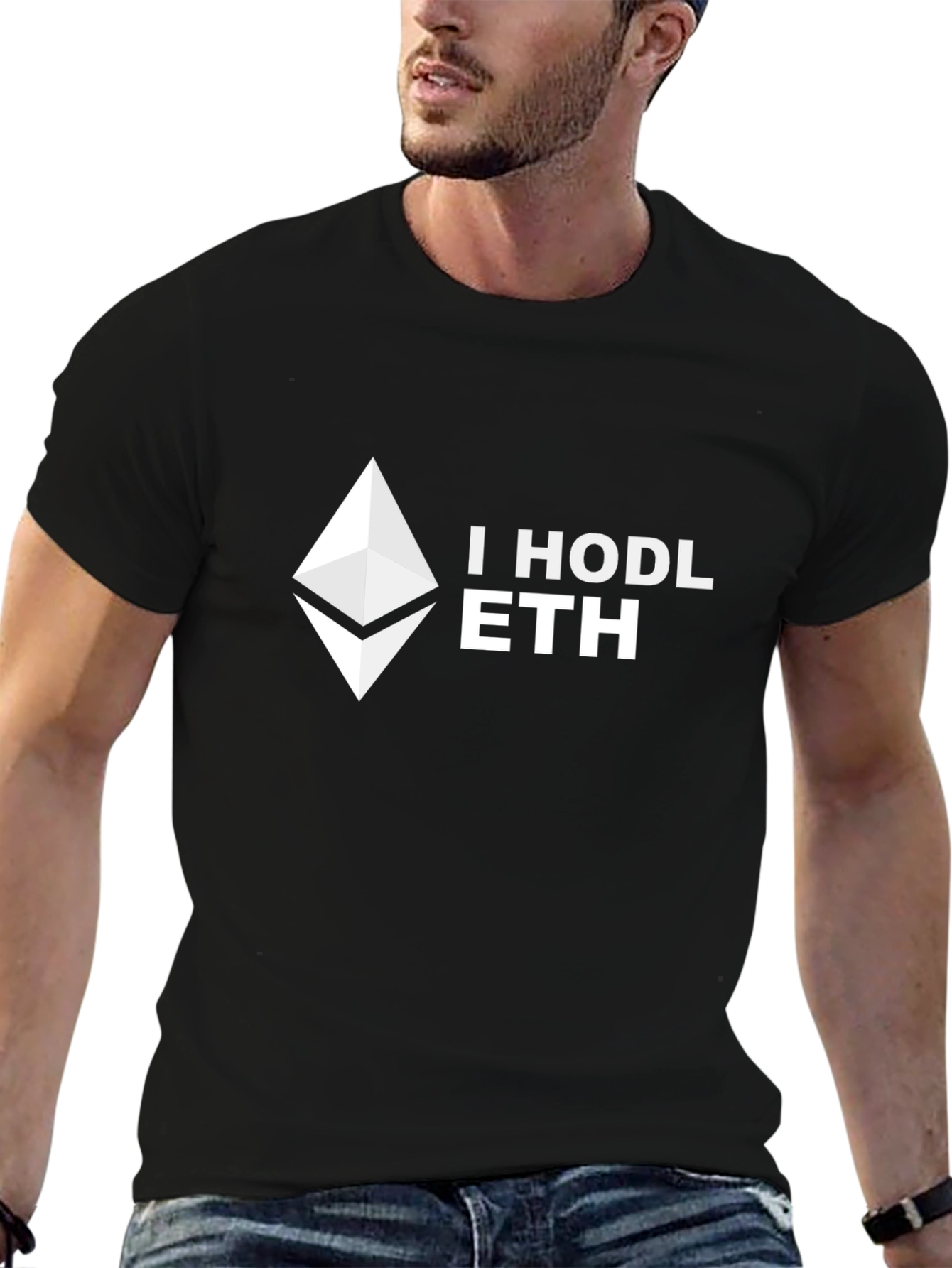 I HODL ETH Crypto T-Shirt - Black
