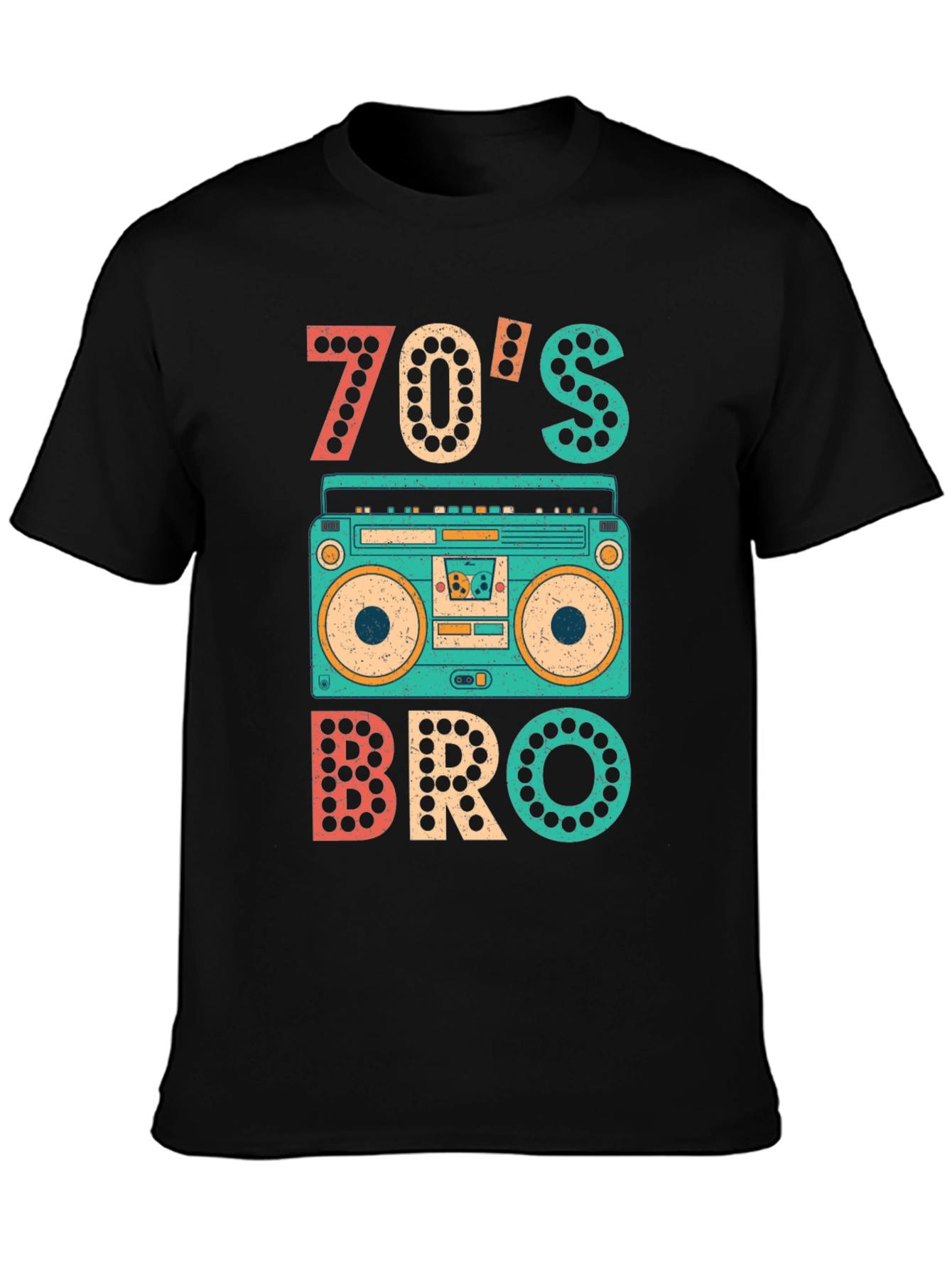 70s Bro T-Shirt - Retro Boombox Tee
