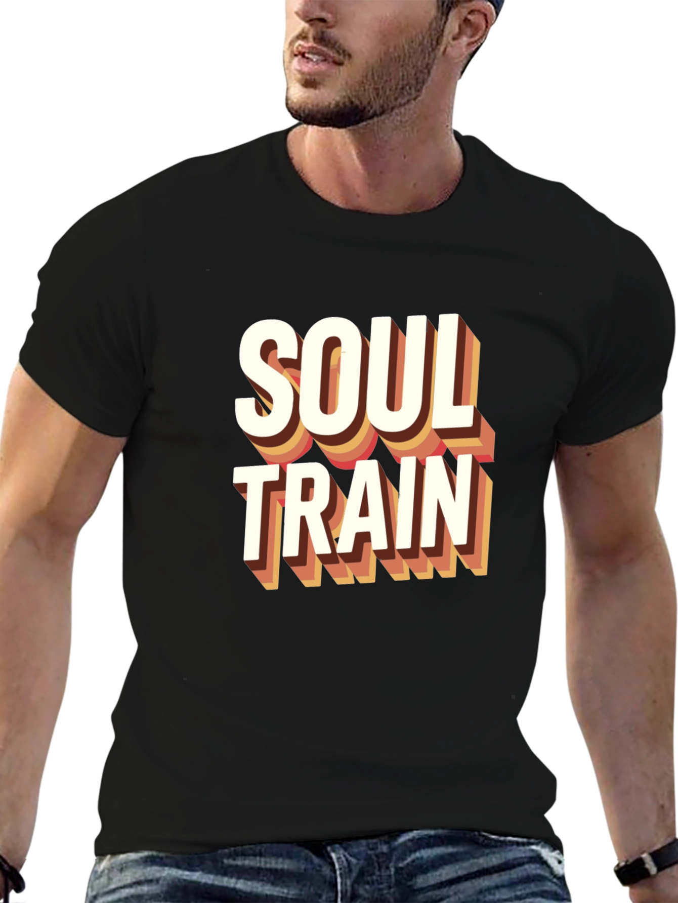 Soul Train Retro Graphic Tee - Black Cotton