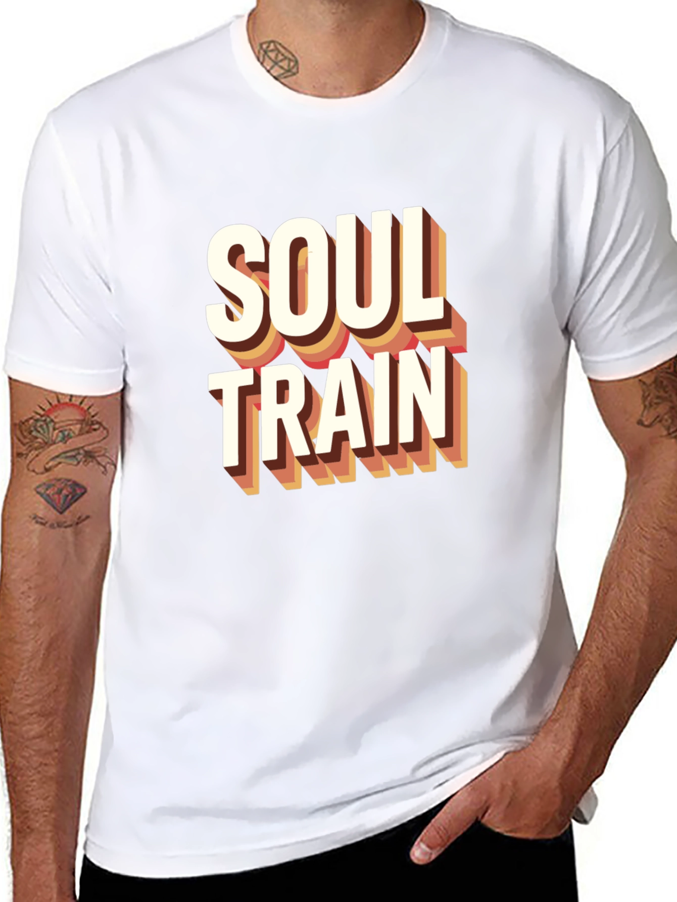 Soul Train Retro Graphic Tee - Black Cotton