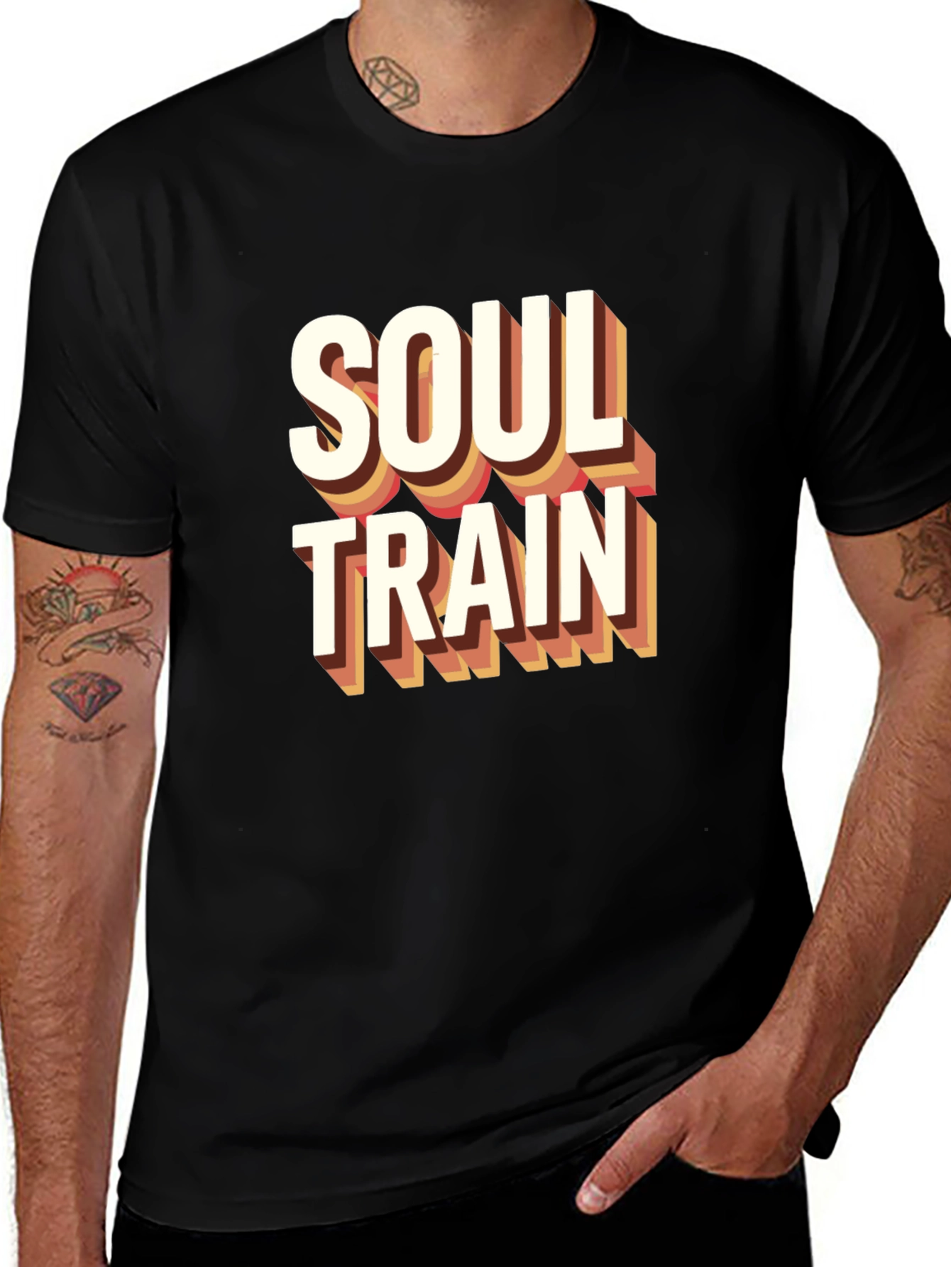 Soul Train Retro Graphic Tee - Black Cotton
