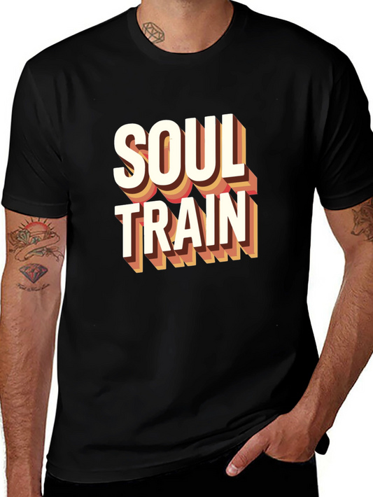 Soul Train Retro Graphic Tee - Black Cotton