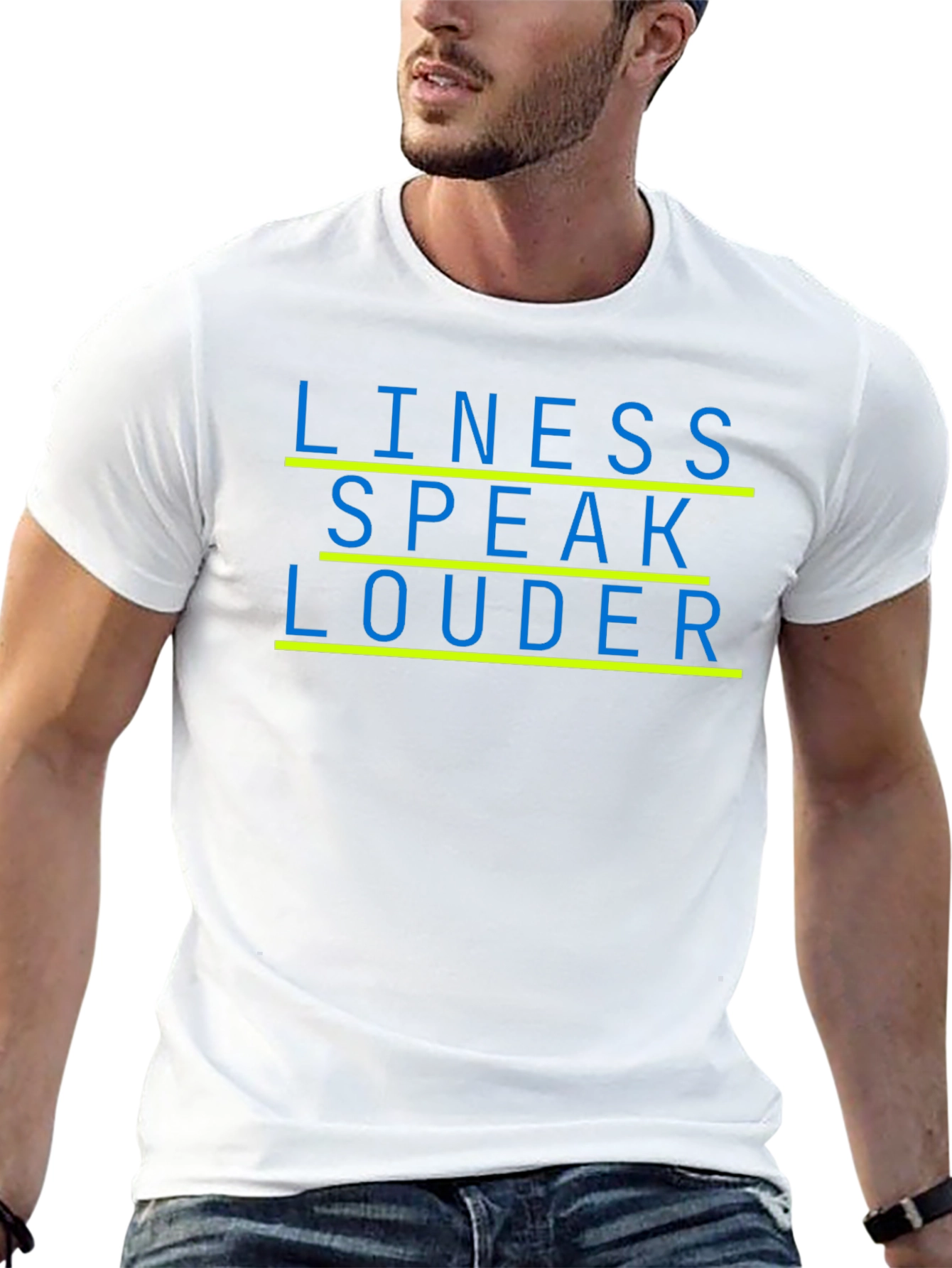 Lines Speak Louder Black Graphic Tee