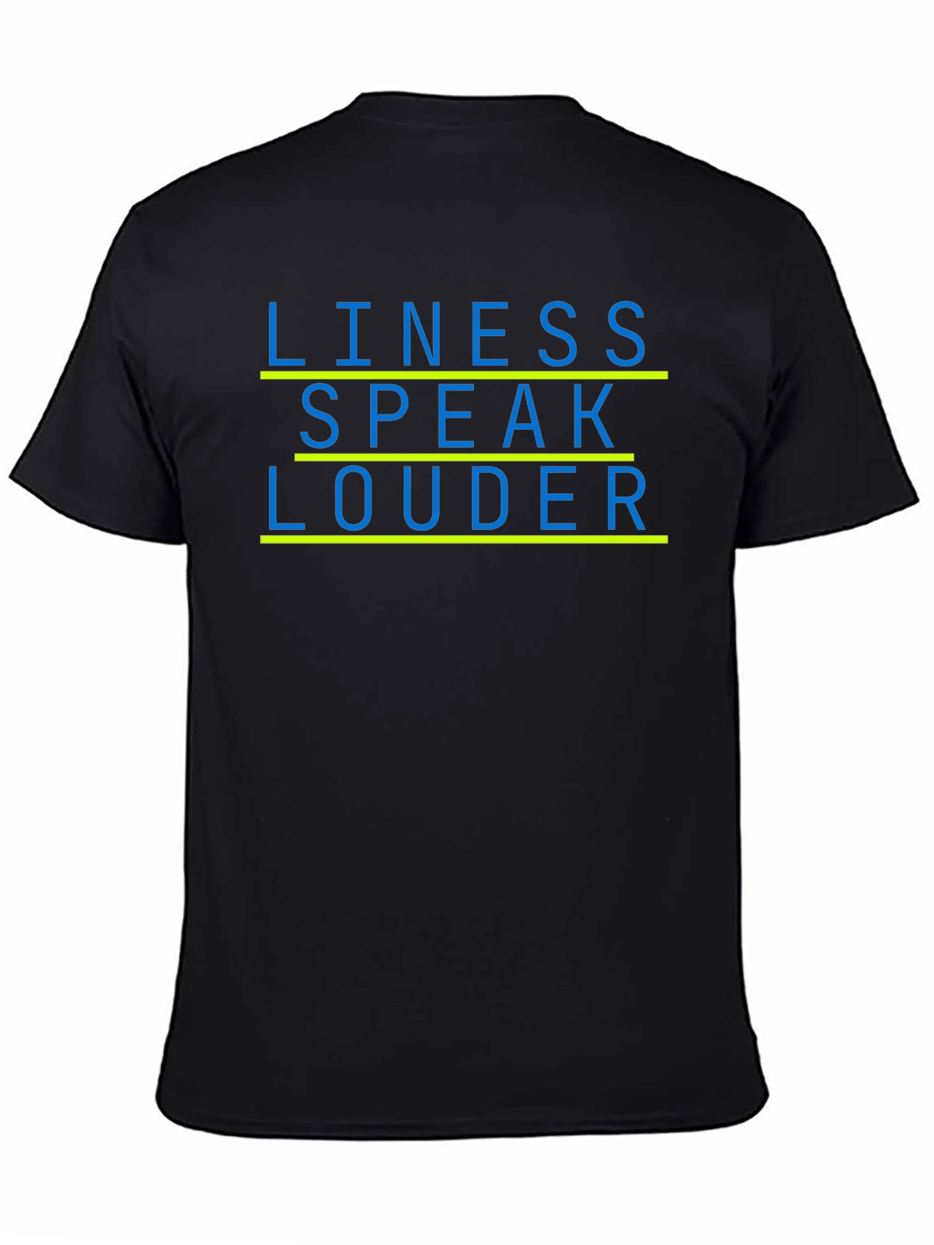 Lines Speak Louder Black Graphic Tee