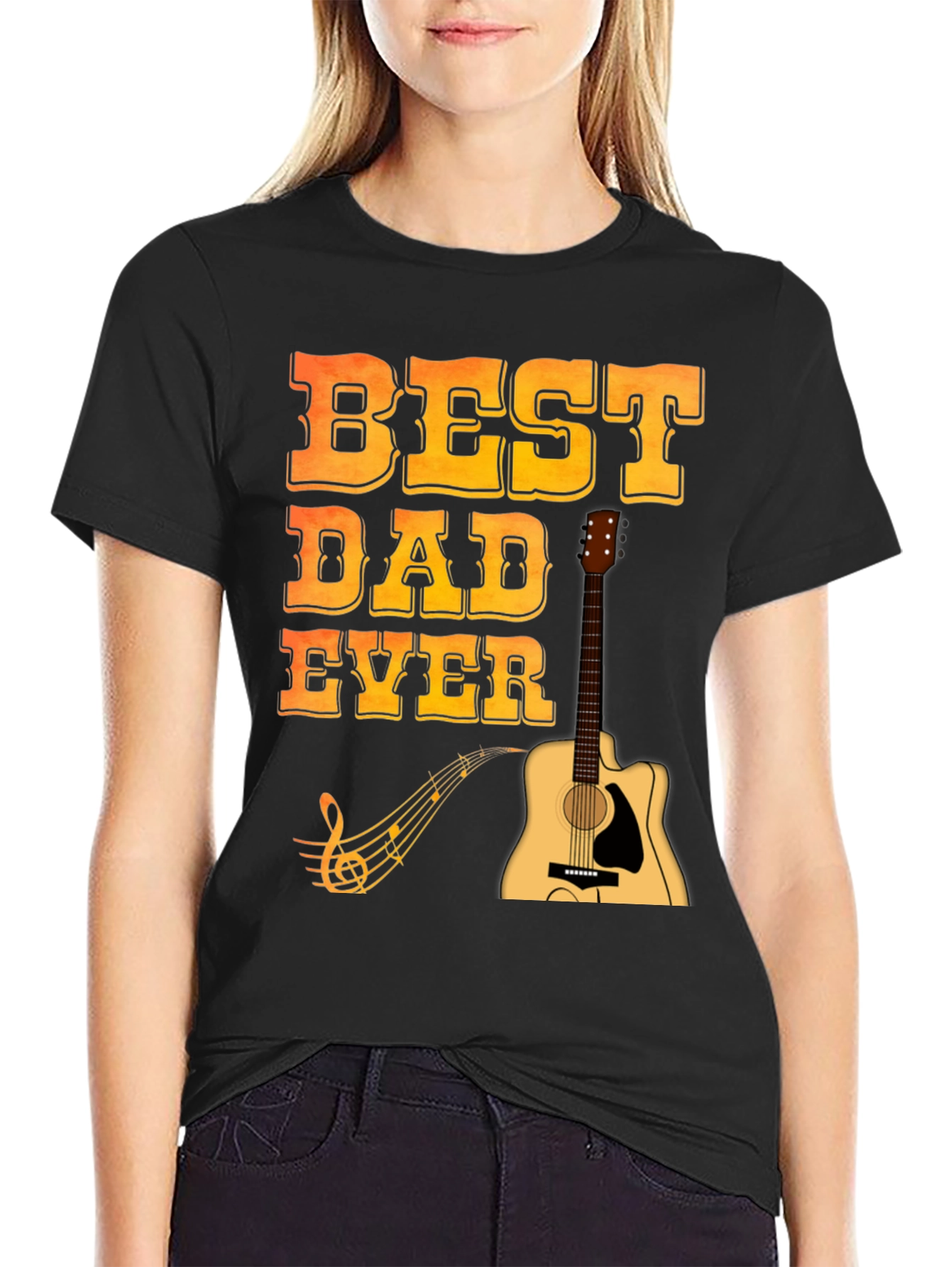 Best Dad Ever Guitar T-Shirt