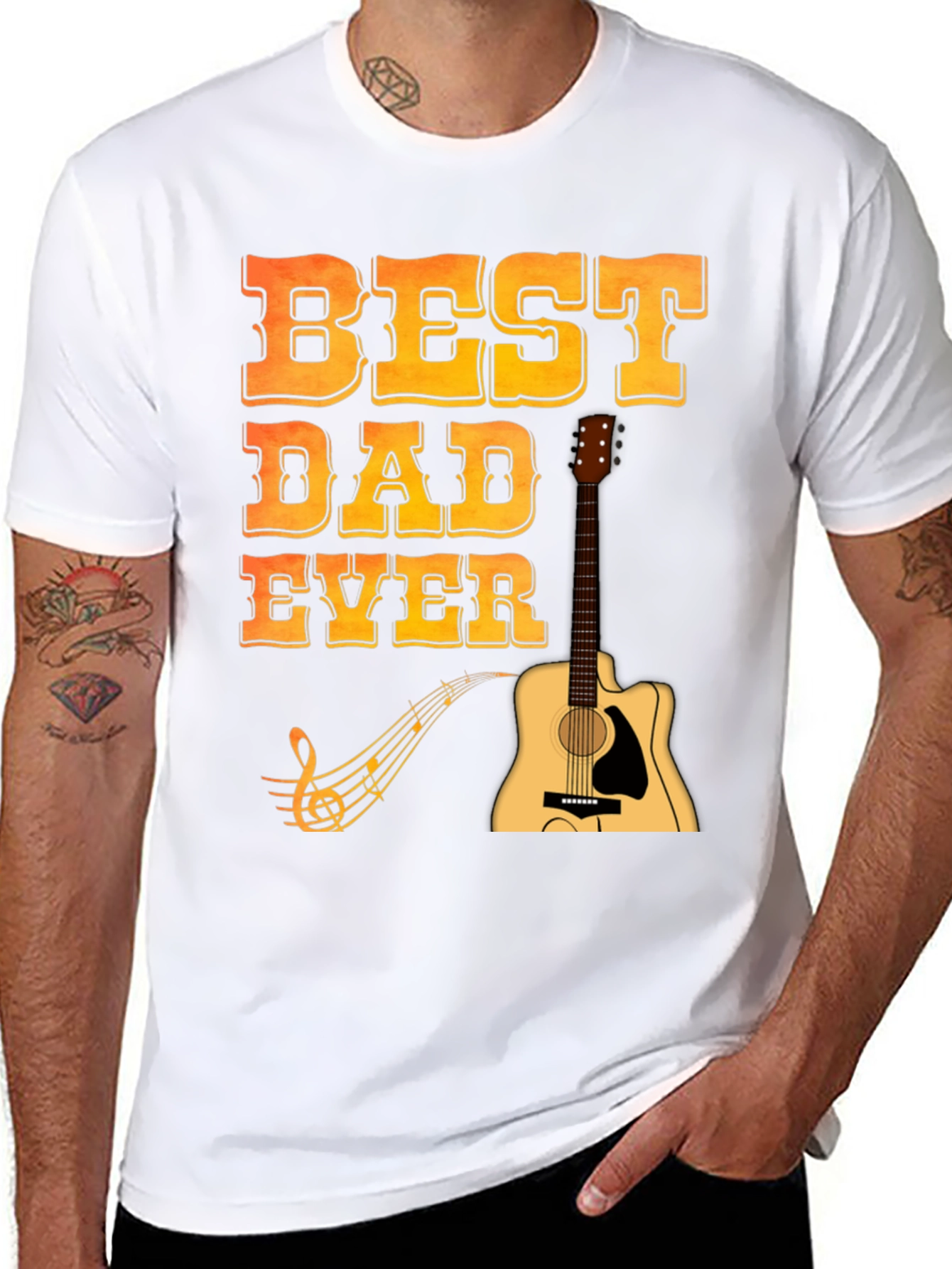 Best Dad Ever Guitar T-Shirt