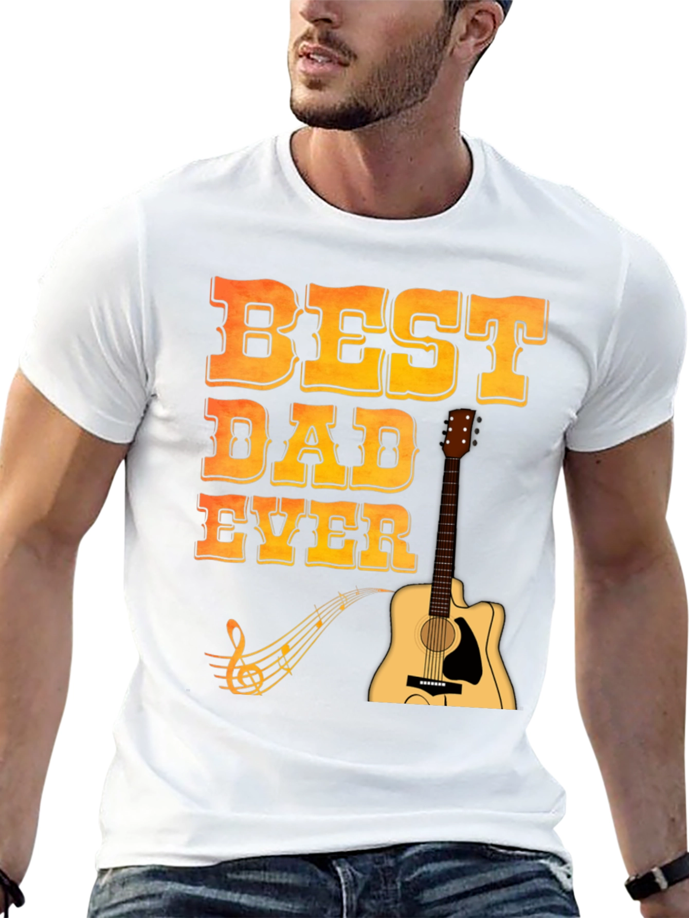 Best Dad Ever Guitar T-Shirt