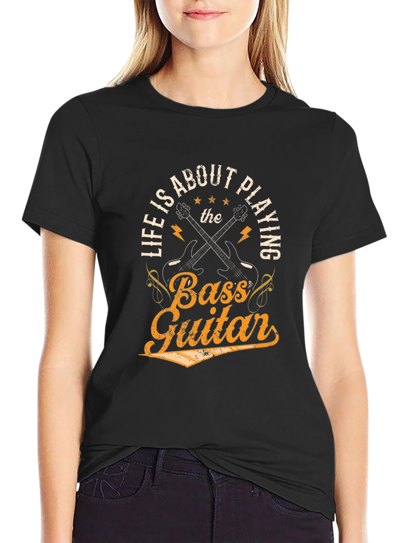 Life is About Playing the Bass Guitar Graphic Tee