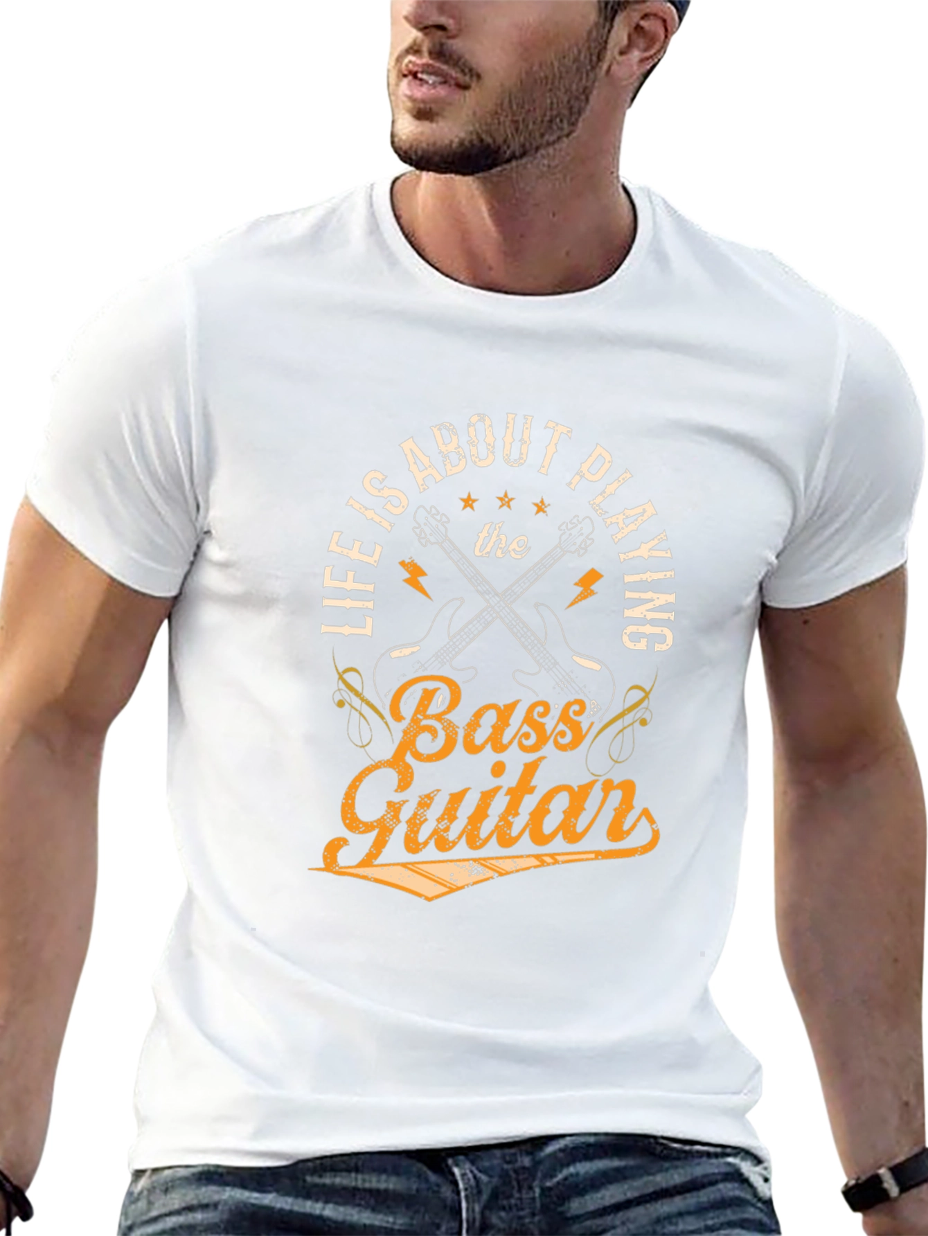 Life is About Playing the Bass Guitar Graphic Tee