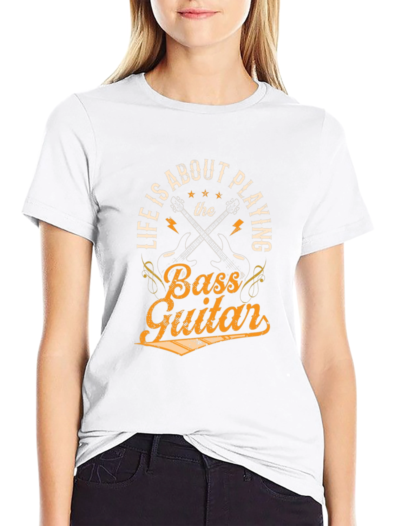 Life is About Playing the Bass Guitar Graphic Tee