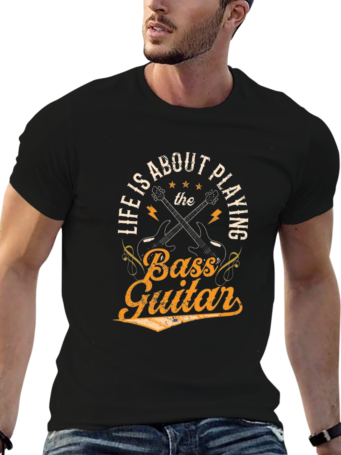 Life is About Playing the Bass Guitar Graphic Tee