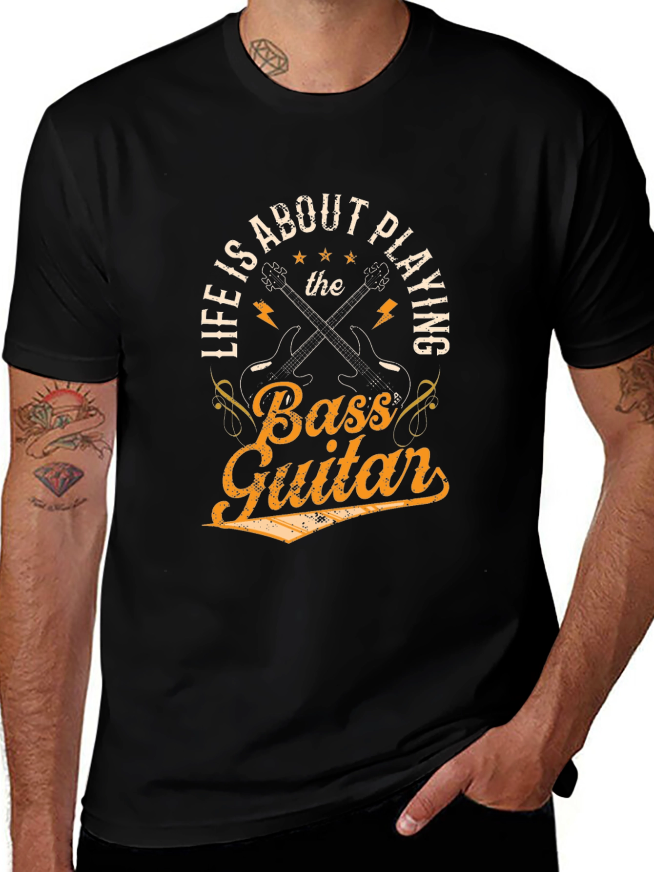 Life is About Playing the Bass Guitar Graphic Tee