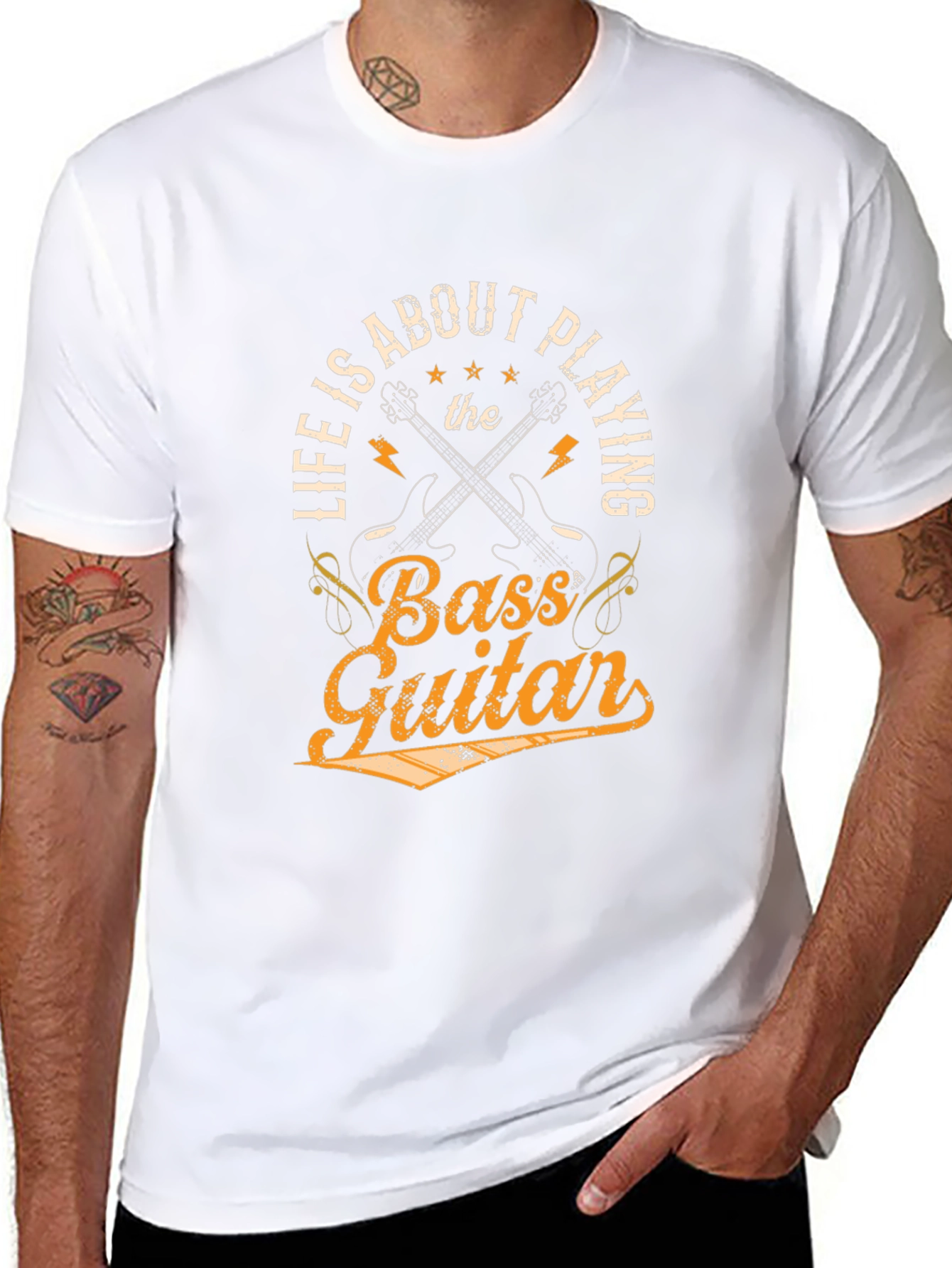 Life is About Playing the Bass Guitar Graphic Tee