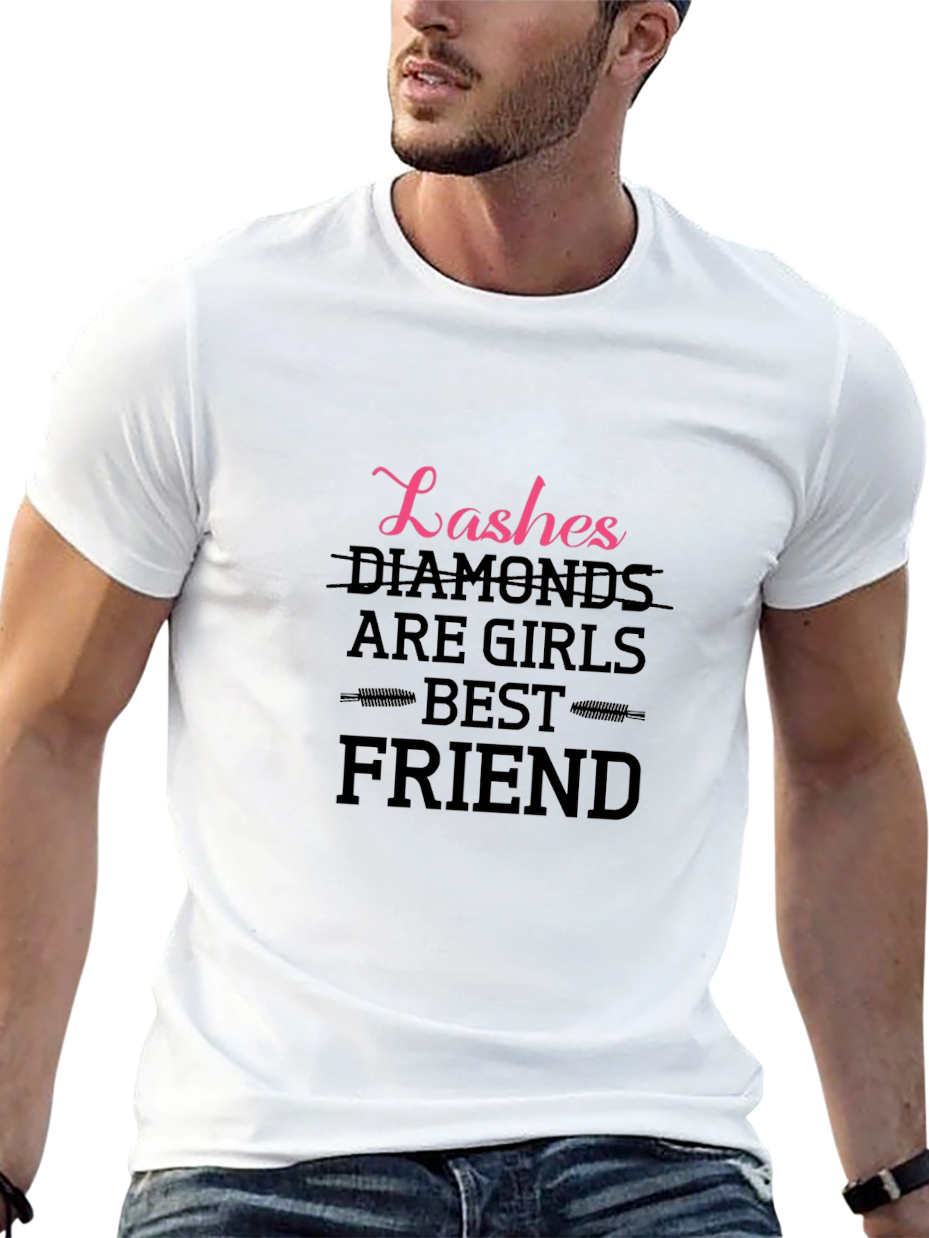 Lashes & Diamonds Graphic Tee - Best Friends!