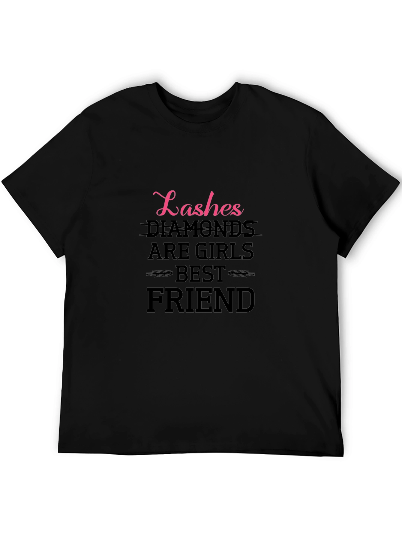 Lashes & Diamonds Graphic Tee - Best Friends!
