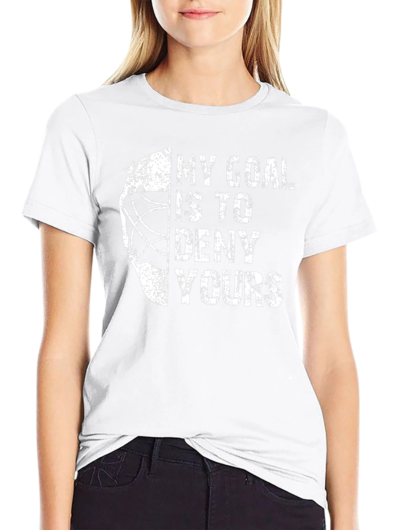 My Goal Is To Deny Yours Hockey T-Shirt