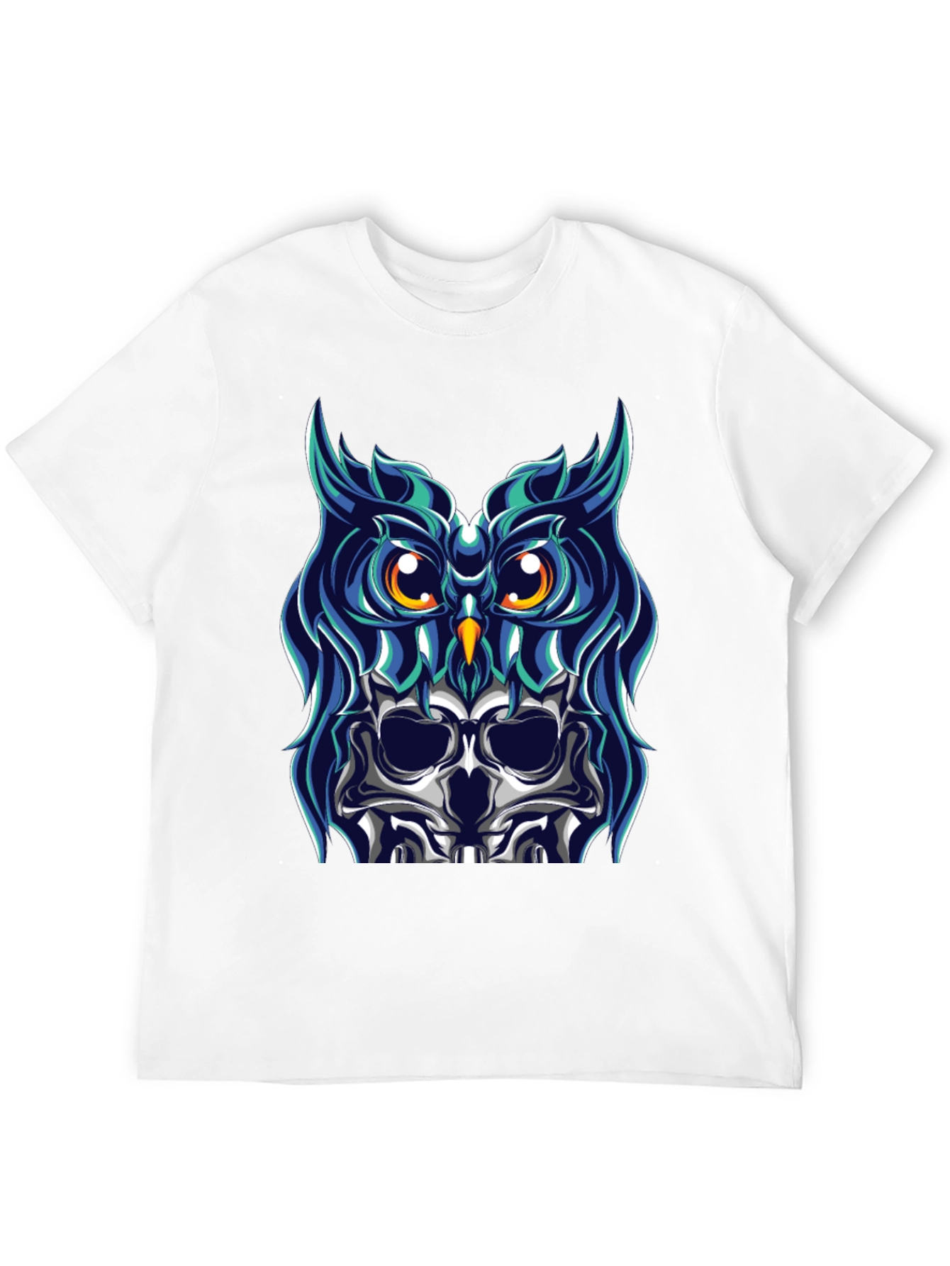 Owl Skull Graphic Tee - Unique Design